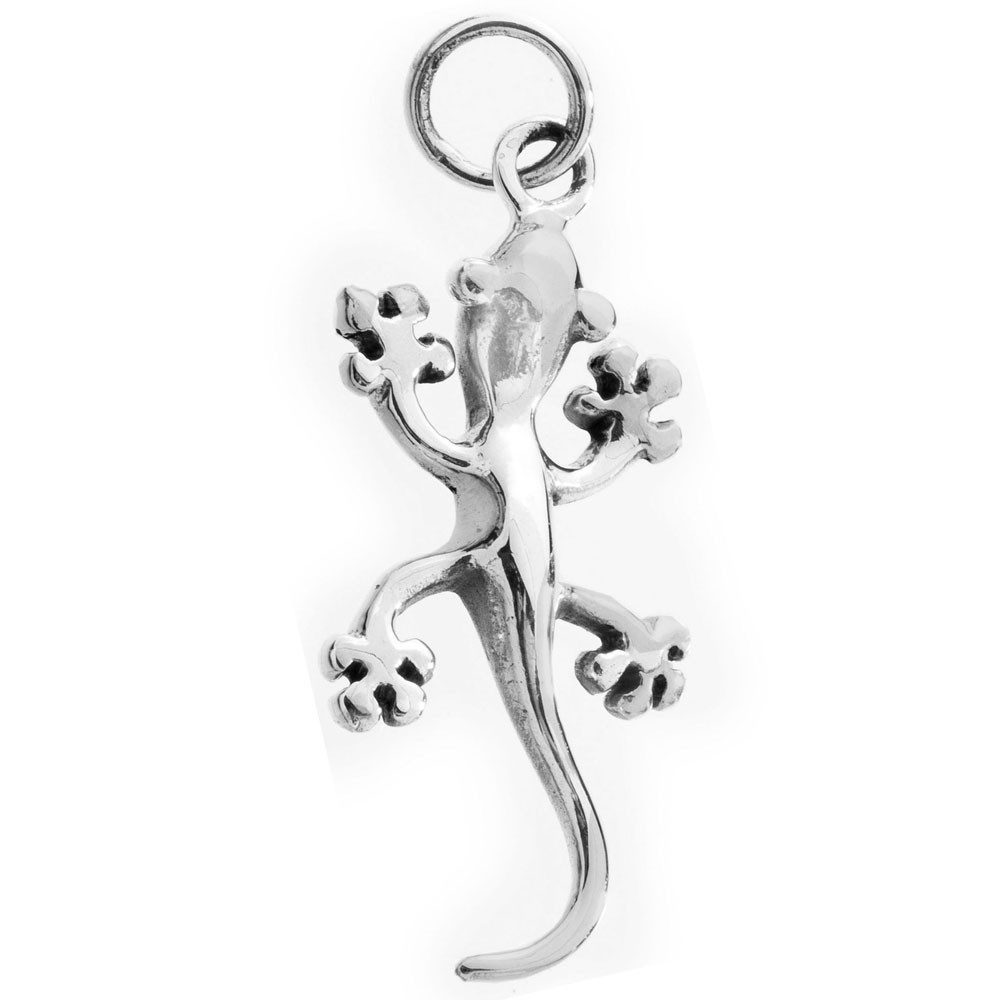 Kettenanhänger Echse Schmuck Anhänger 925er Silber - Sonstige Tiere - 16x37mm