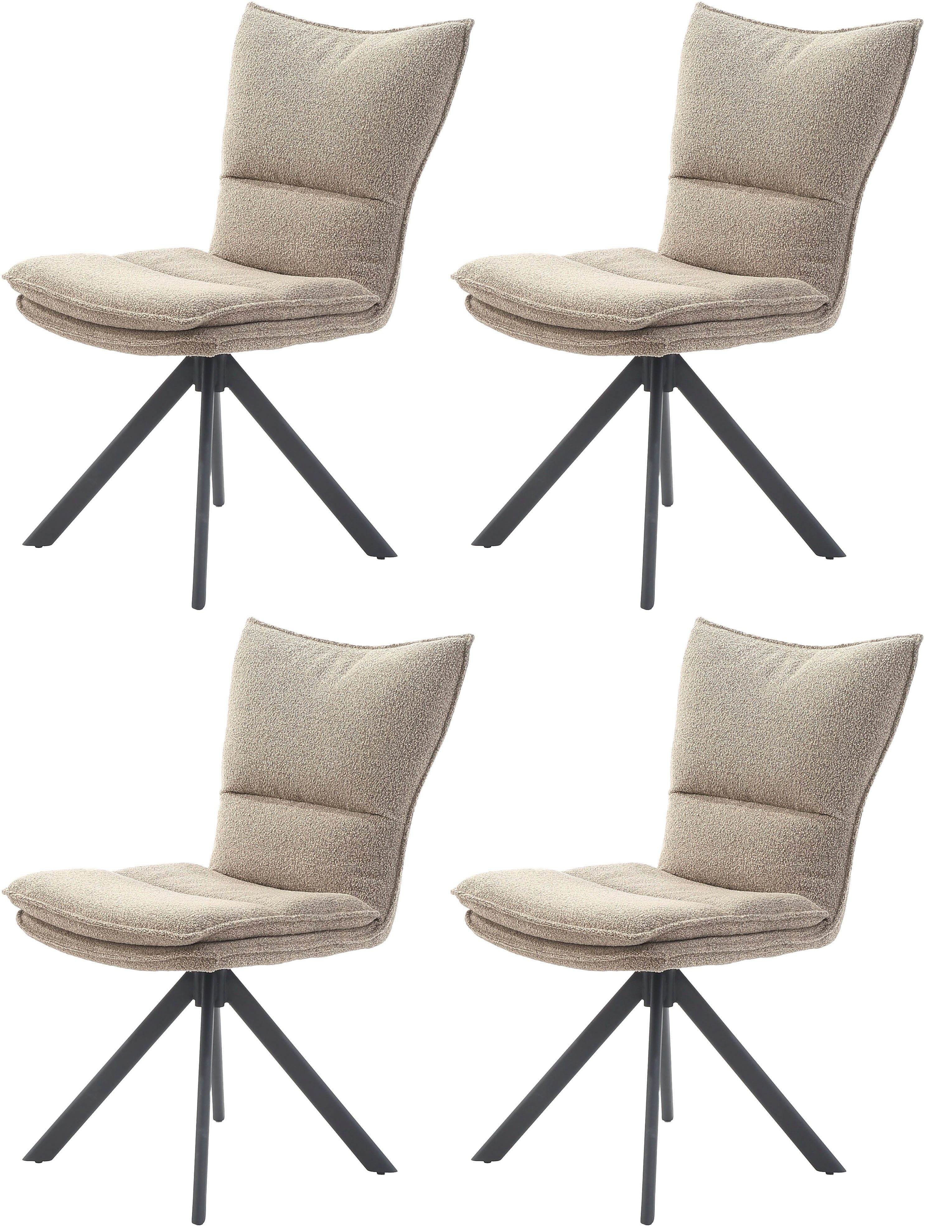 Jockenhöfer Gruppe Essgruppe Thilo/Florina, Sitzgruppe (Set, 5-tlg, 1 Tisch und 4 Stühle), (5-tlg), Tisch Durchmesser 120 cm, Wildeiche, Stühle 360° drehbar