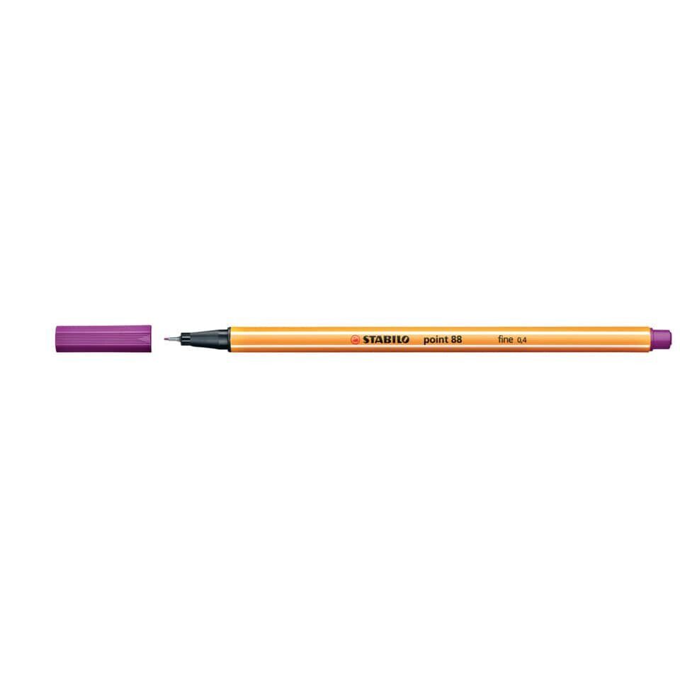 STABILO Fineliner Fineliner point 88® 0,4mm lila 88/58 Faserschreiber Filzstift, metallgefasste Spitze