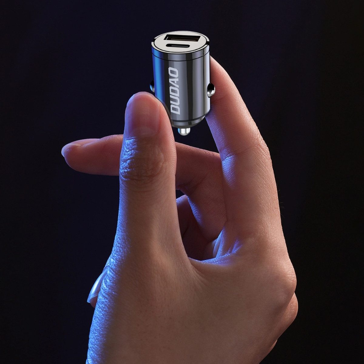 Dudao Dudao R3MAX 48W QC PD Mini-Autoladegerät - Schwarz USB-Ladegerät (3000 mA, Einzelgerät, Einzelgerät, Power Delivery (PD), Quick Charge (QC), Kompakte Bauform)