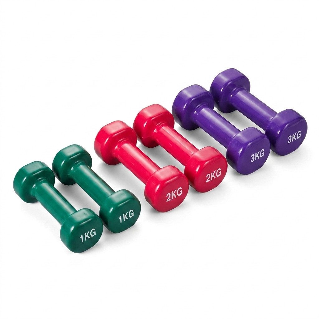 Black Snake Hantel-Set Vinyl Kurzhantel Set 3 Paare für Gymnastik, Fitness und Home-Training, (Kurzhantelset, für Gymnastik, Pilates und Home-Workout), Rutschfest, bodenschonend und farbcodiert