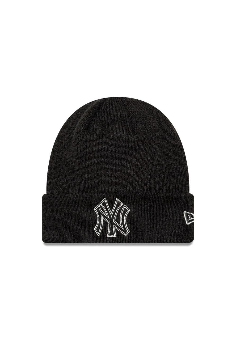 New Era Beanie New York Yankees Metallic Outline Cuff Knit Beanie New Era Schwarz (1-St)
