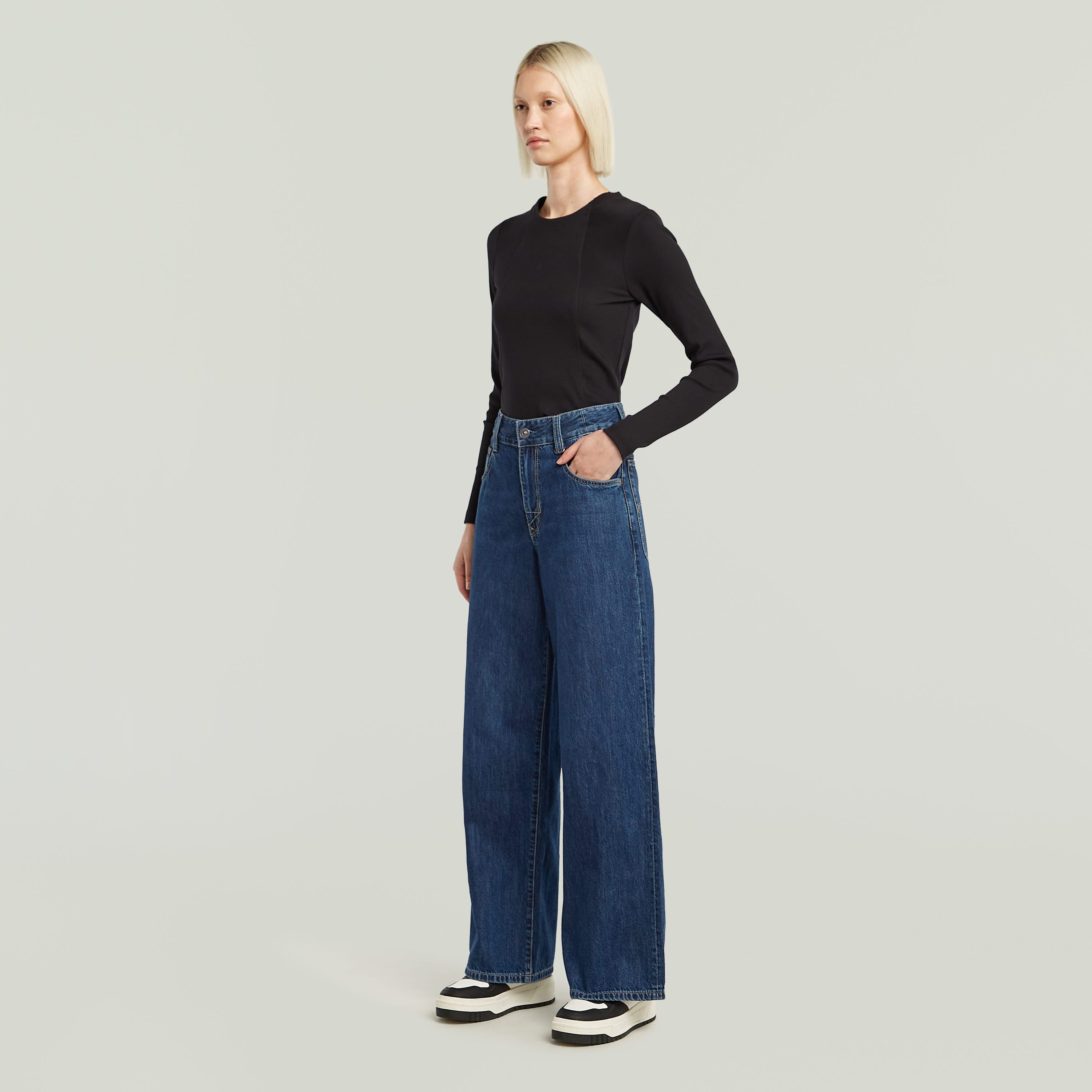 G-STAR Weite Jeans Skater High Loose Wmn mit hohem Bund