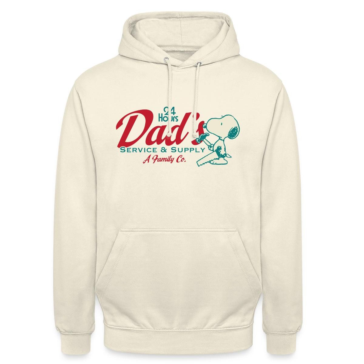 Spreadshirt Hoodie Peanuts Snoopy Papa Dad's 24h Service Vatertag Unisex Hoodie (1-tlg)