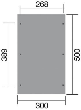 weka Einzelcarport »606 Gr.1«, BxT: 300x500 cm, 223 cm Einfahrtshöhe