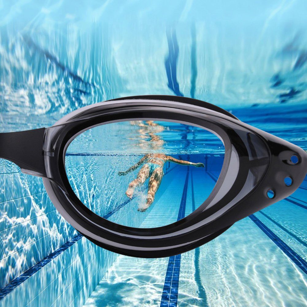 Schwimmbrille wimm Schwimmbrille,Taucherbrille,Unisex Schwarz Erwachsene,Auslaufsicher für