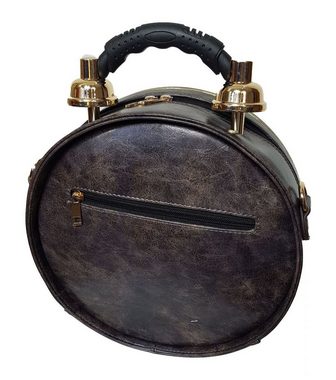 Einkaufszauber Handtasche Designer Handtasche mit echter Uhr Schwarz, Echte Uhr