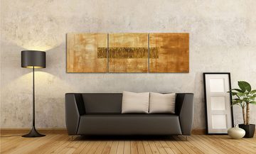 WandbilderXXL Gemälde Golden Times 180 x 60 cm, Abstraktes Gemälde, handgemaltes Unikat