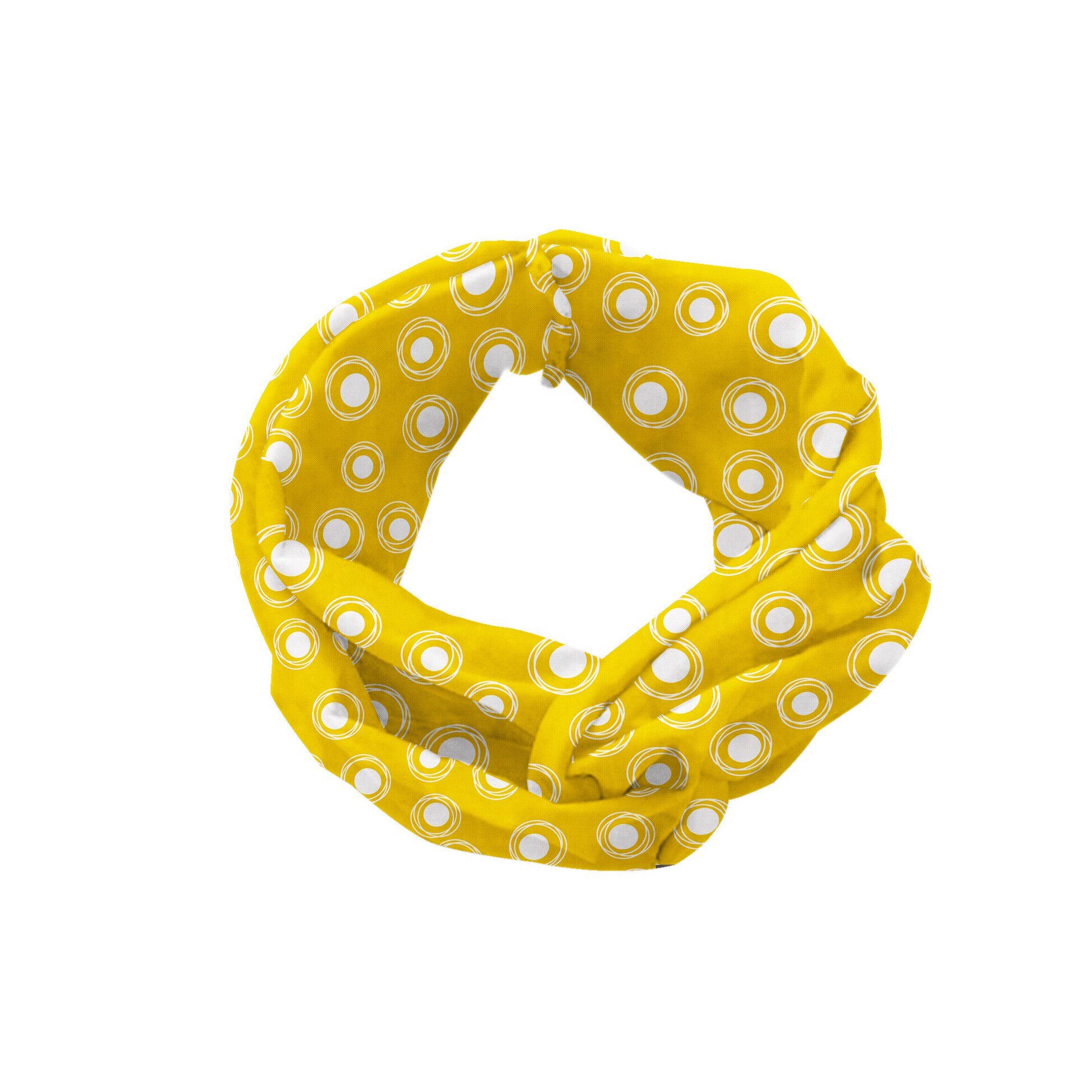 alltags Elastisch Angenehme und Stirnband und Gelb accessories Abakuhaus Weiß Spots Round