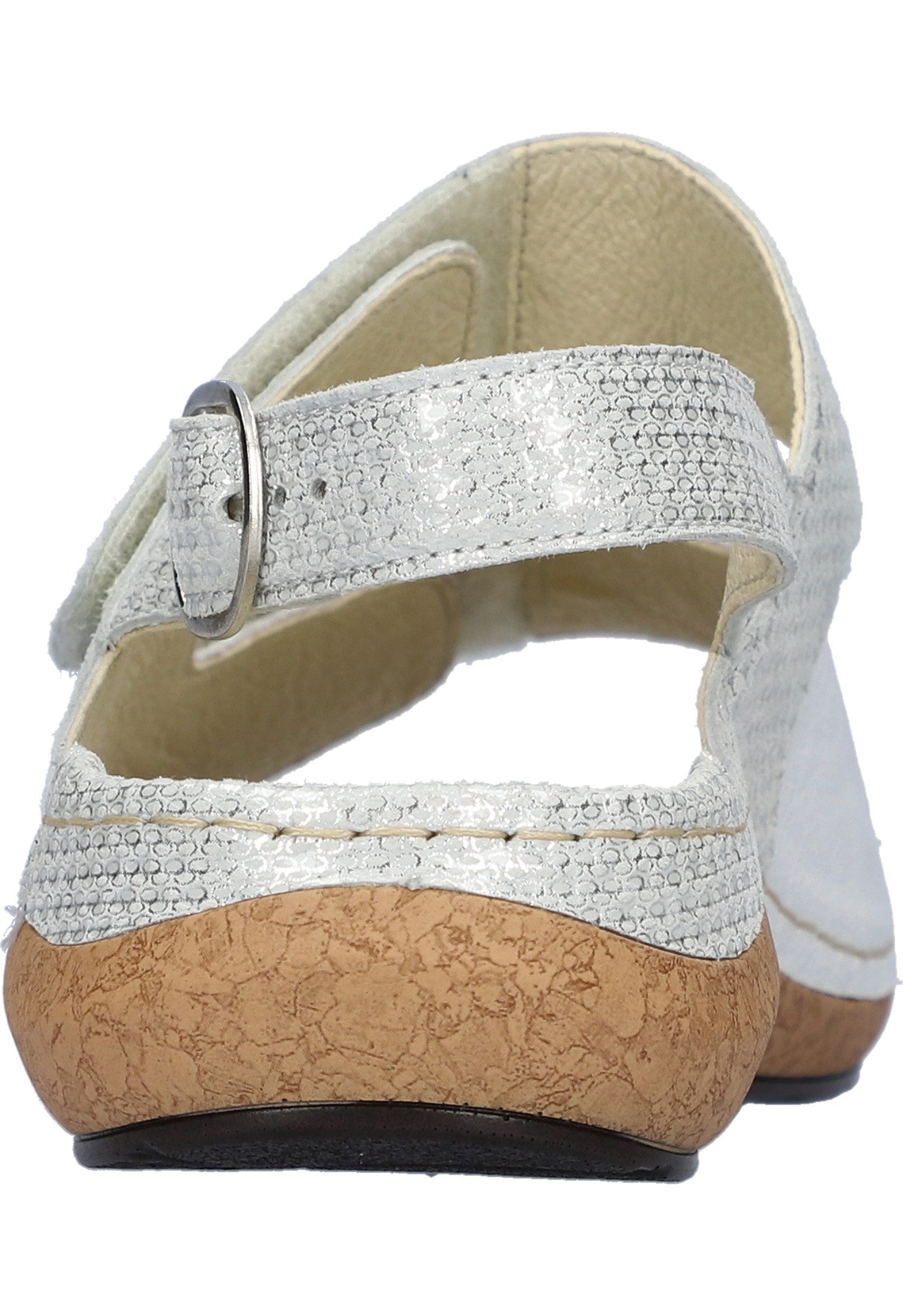 Waldläufer K-HELIETT Sandale Sommerschuh, Keilsandalette, Metallic-Look, in Extraweite K