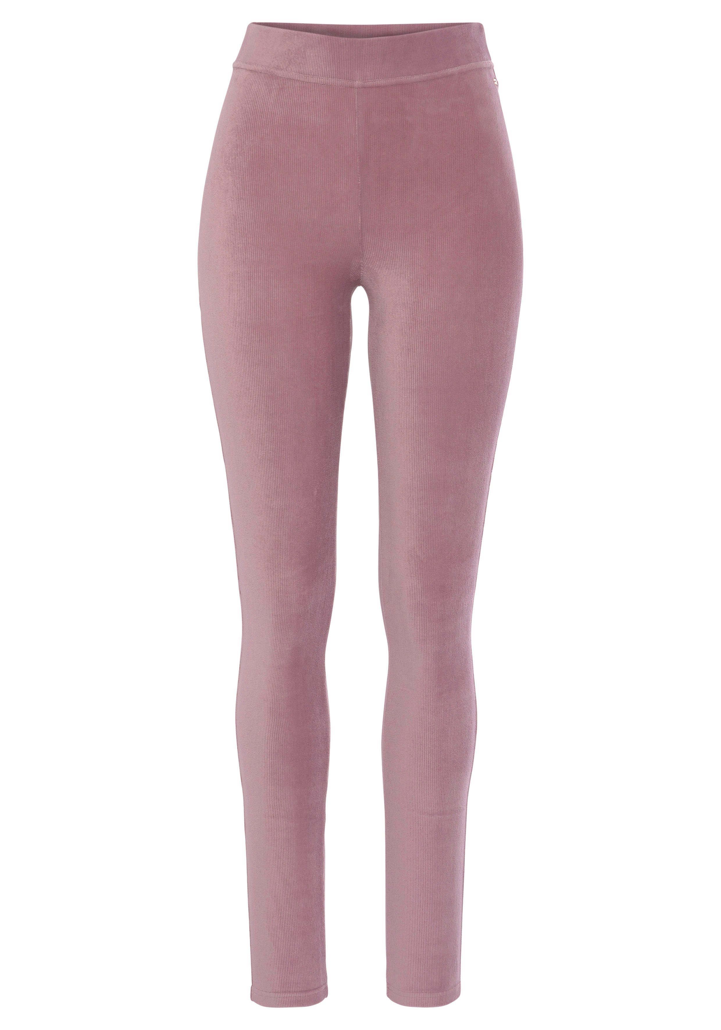 aus Loungewear weichem in Cord-Optik, Leggings rosa Material LASCANA