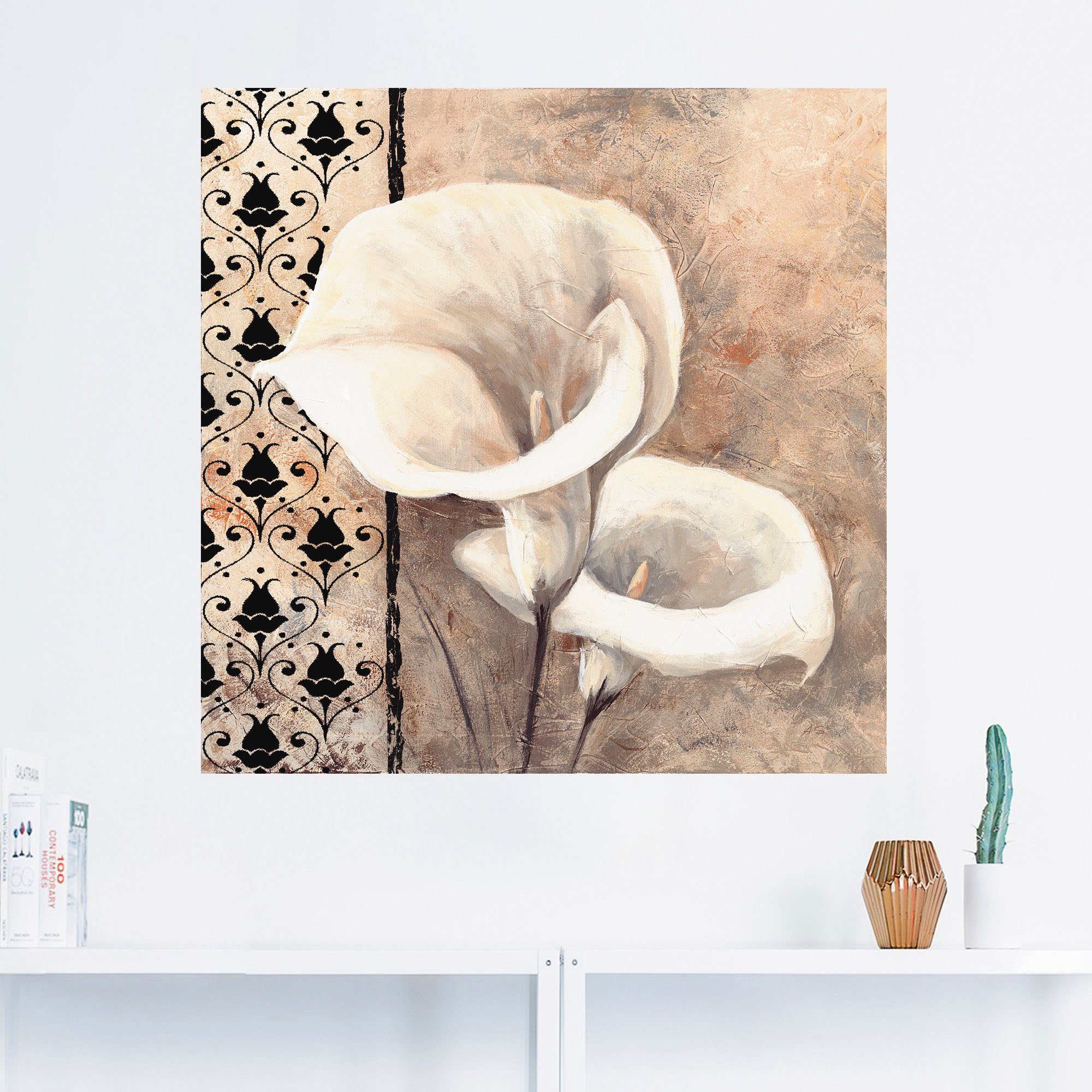 Artland Wandbild »Klassische Callas«, Blumenbilder (1 Stück), in vielen Größen & Produktarten - Alubild / Outdoorbild für den Außenbereich, Leinwandbild, Poster, Wandaufkleber / Wandtattoo auch für Badezimmer geeignet-HomeTrends