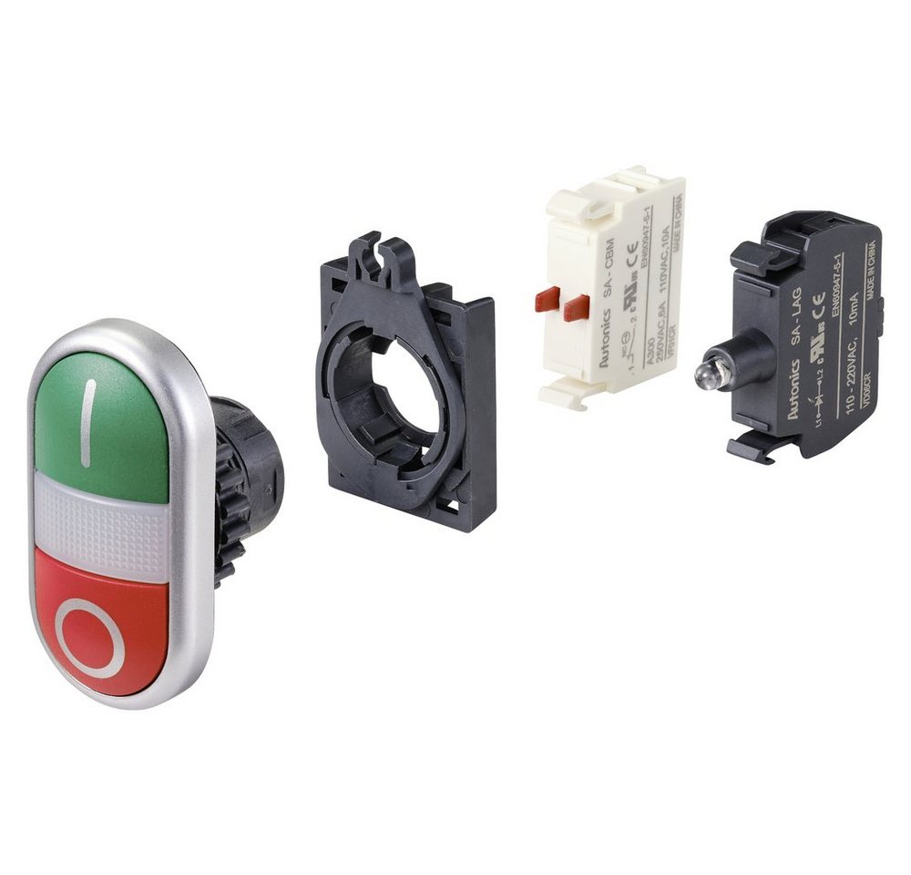 Thumbnail - Schalter TRU COMPONENTS TC-10344004 S2TR-P3W Doppeldrucktaster Grün, Rot 1 (S2TR-P3W)