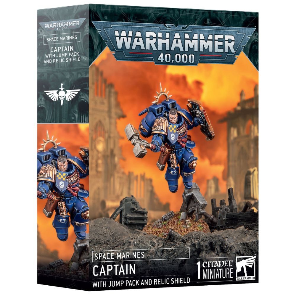 Games Workshop Spielfigur Warhammer 40.000 Space Marines Captain with Jump günstig online kaufen