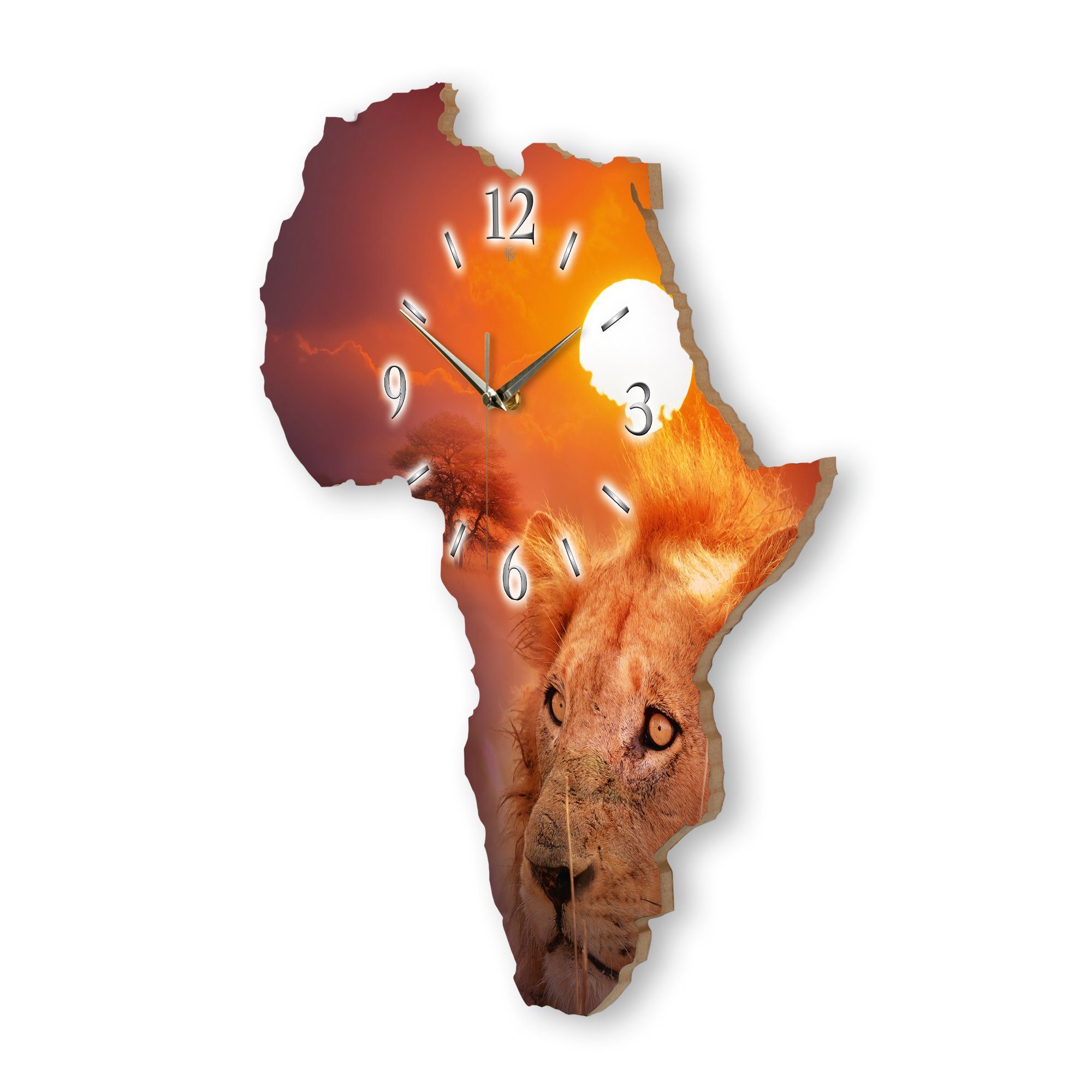 Kreative Feder Wanduhr Designer-Wanduhr "Afrika" im günstig online kaufen