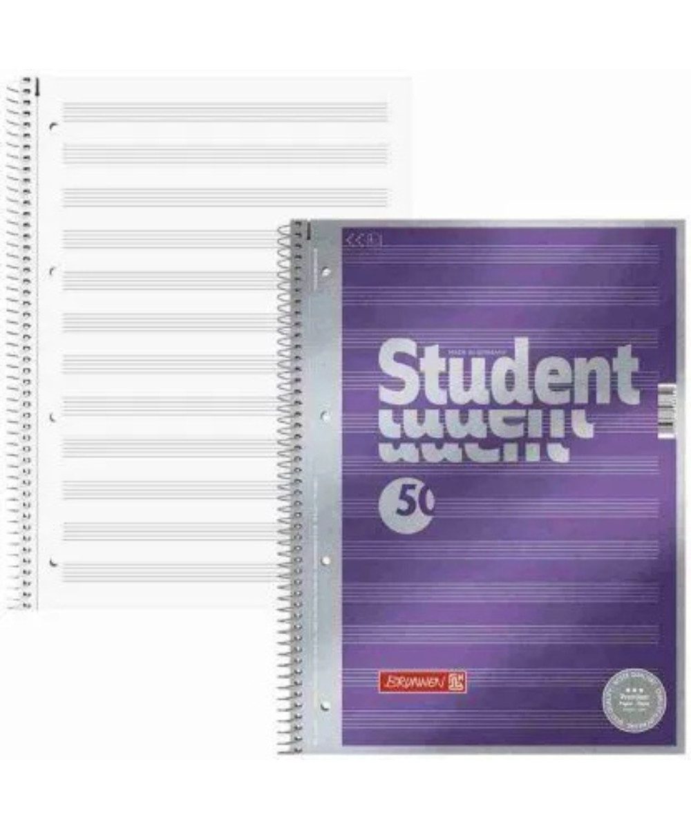 BRUNNEN Notenblock BRUNNEN Collegeblock Premium Notenlineatur DIN A4, Spiralbindung