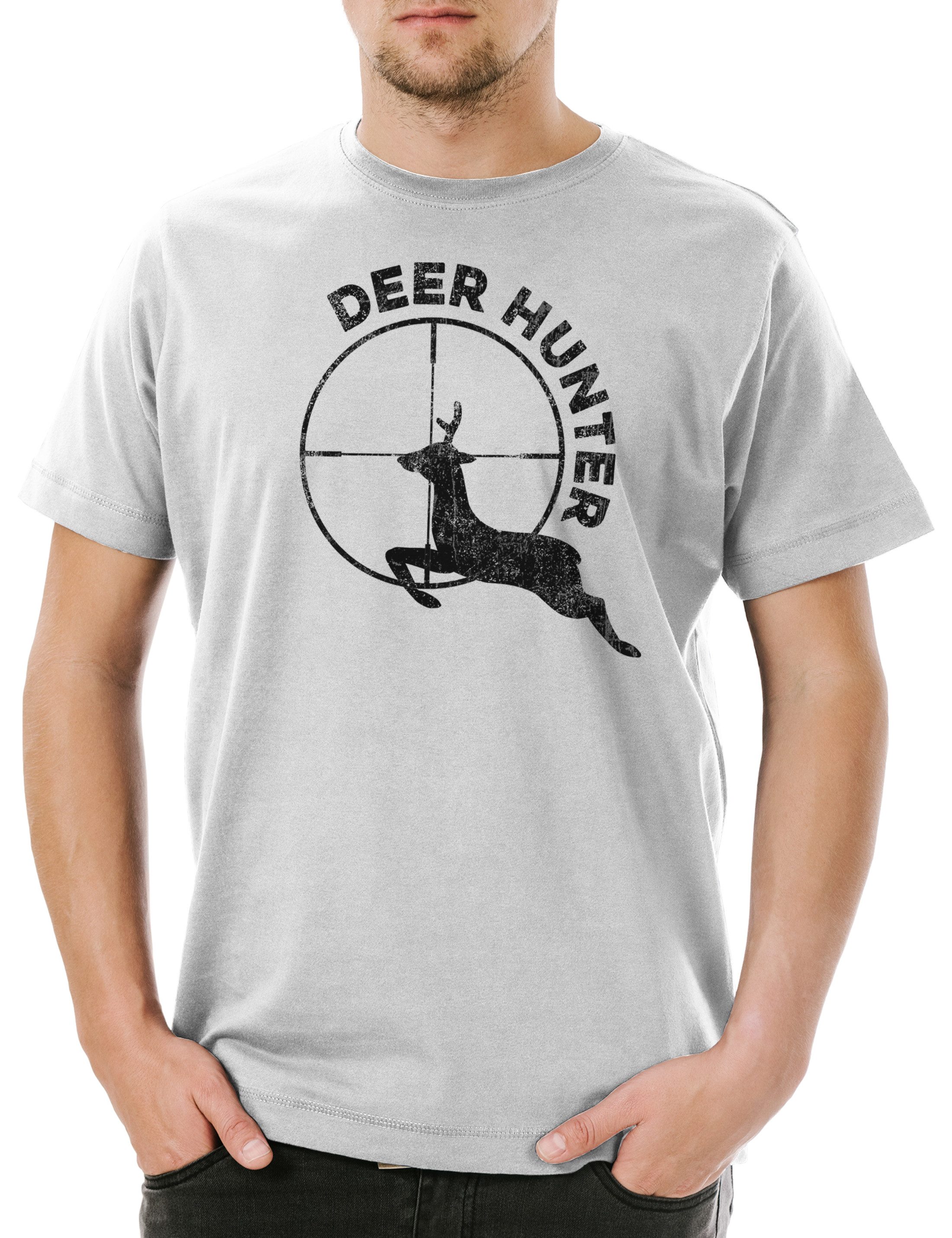 Urban Backwoods Print-Shirt Deer Hunter Herren T-Shirt Hirsch Reh Jagd Jäger Bär Geweih Deer Bear (1-tlg) Hunt Geweih Sport Hunting