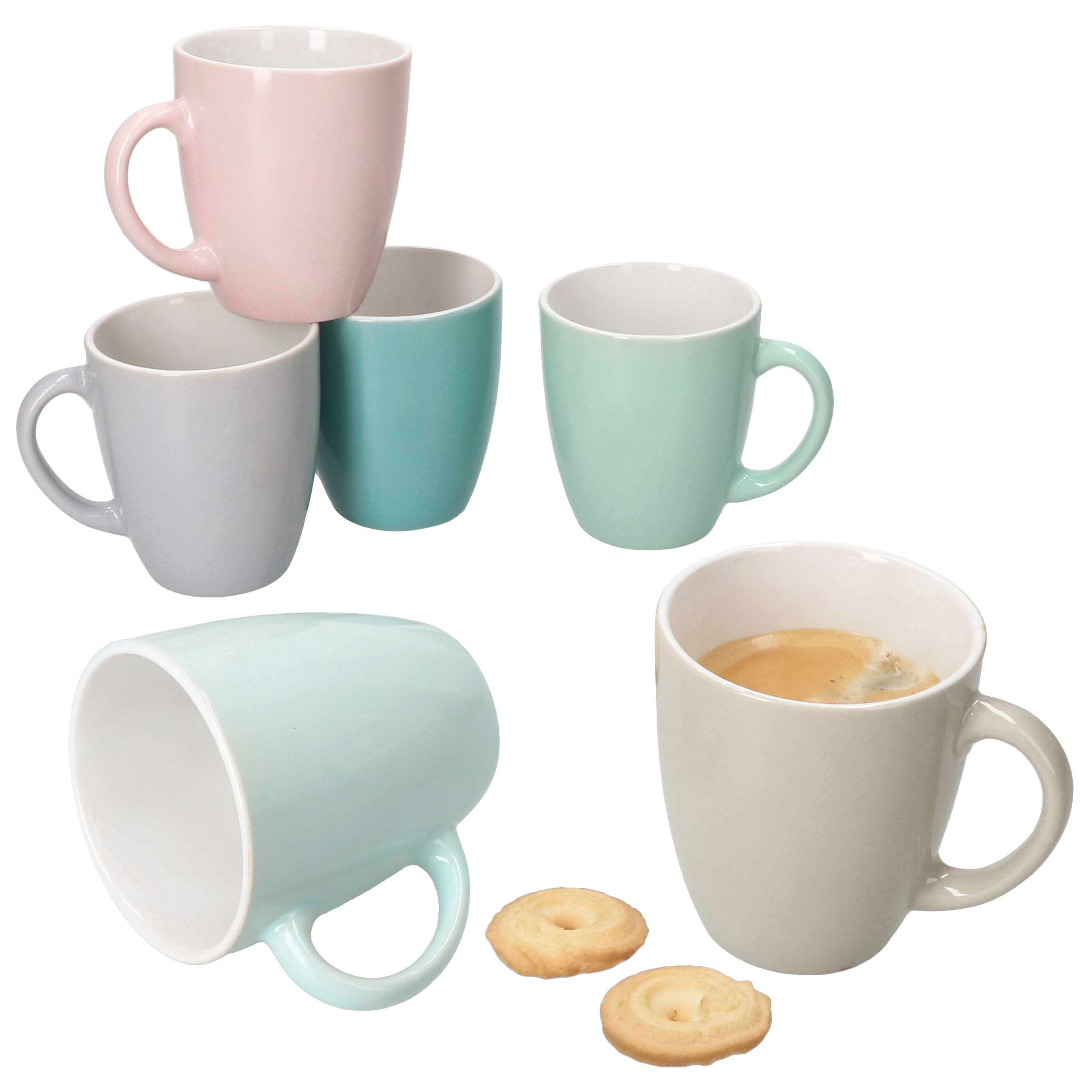 MamboCat Becher MamboCat MAI 6er Set Mokkabecher Keramik Pastellfarben Espresso, Keramik