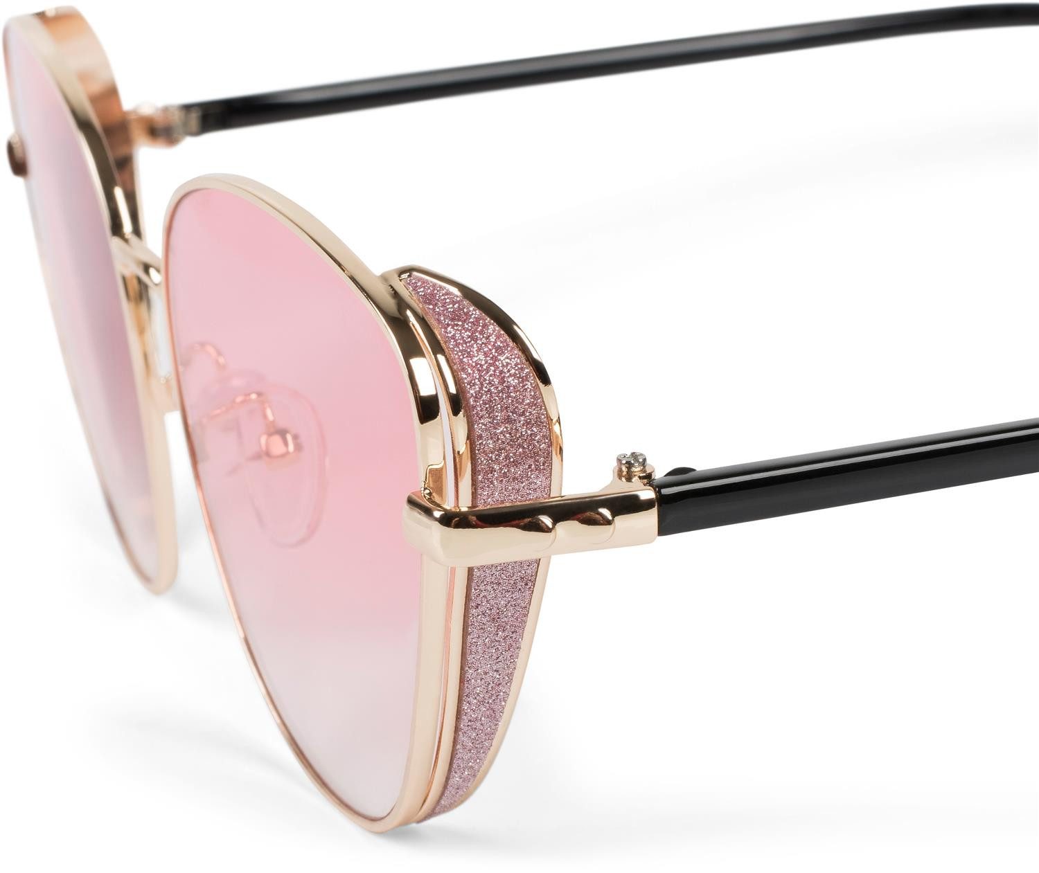 styleBREAKER Sonnenbrille Cateye Sonnenbrille mit Glitzer Side Shield (1-St)