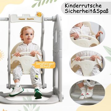 REDOM Rutsche Kinderrutschen-Set mit Schaukel, (5 in 1 Kinderrutsche Indoor-Spielzeug, Basketballrahmen)