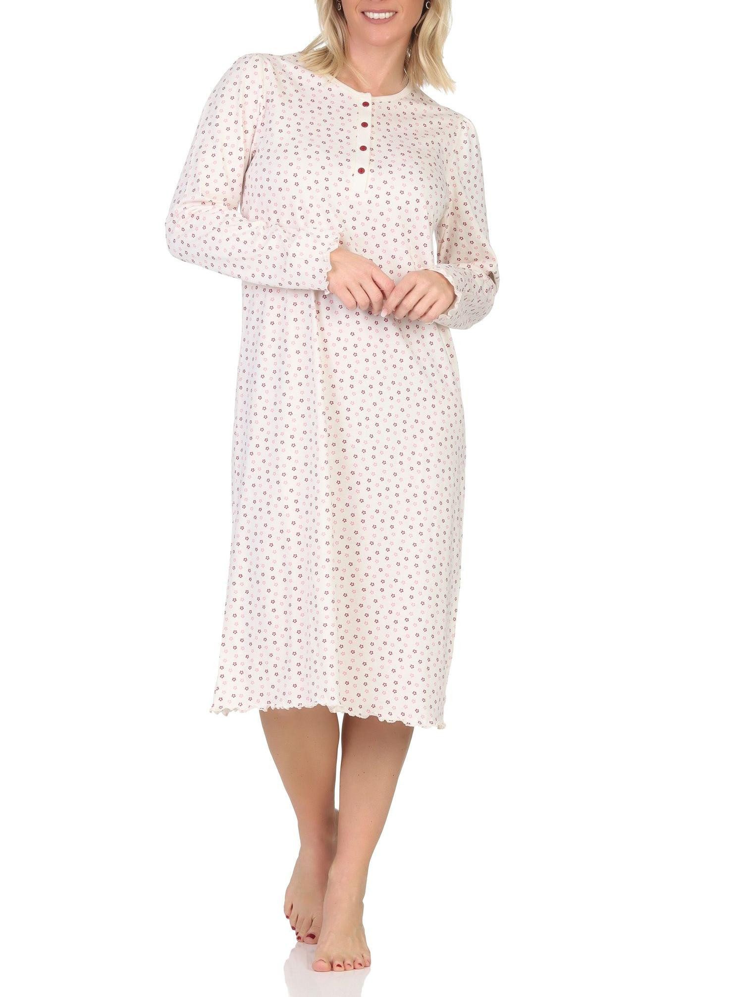 Normann Nachthemd Normann Damen langarm Nachthemd im klassisch eleganten Design – Bild 2 von 5