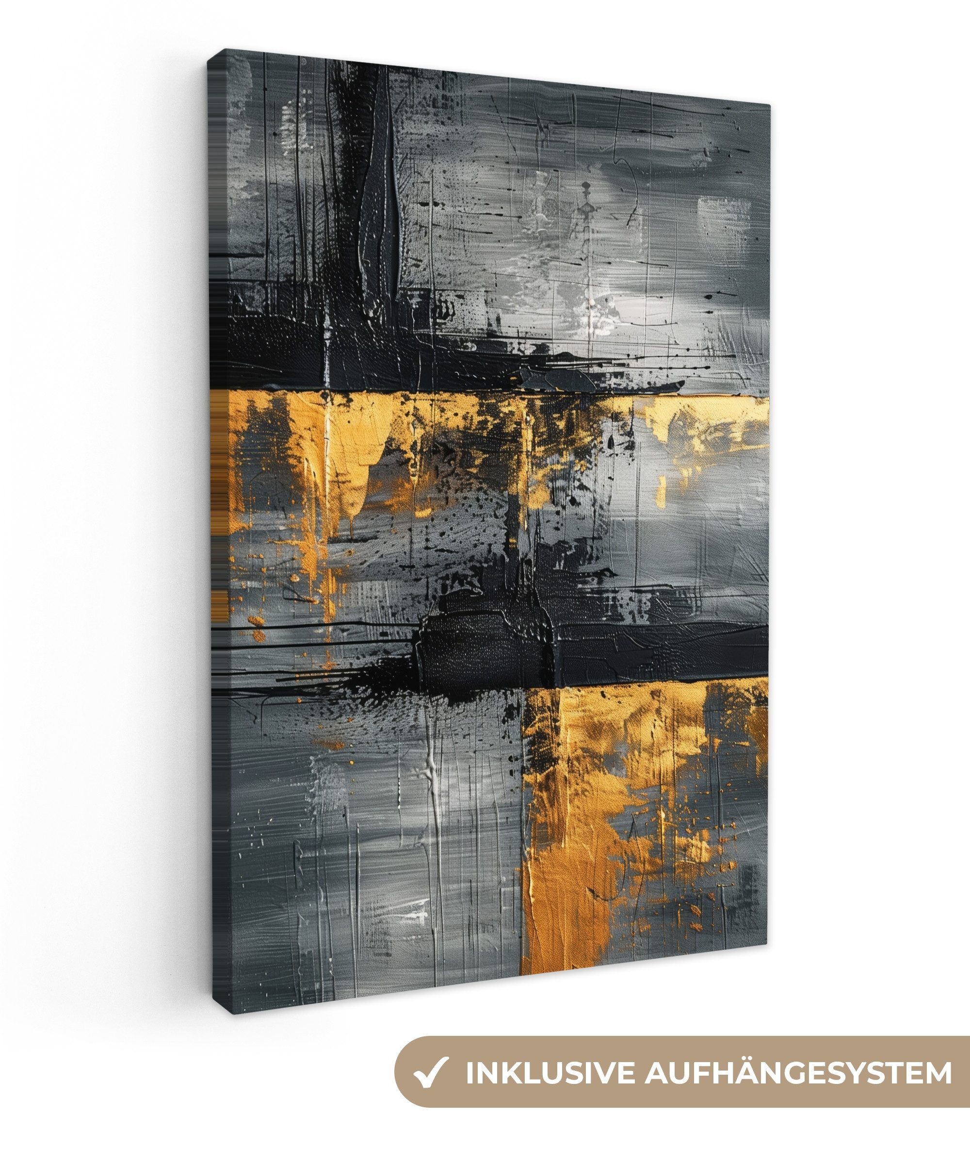 OneMillionCanvasses® Leinwandbild Modern - Gold - günstig online kaufen