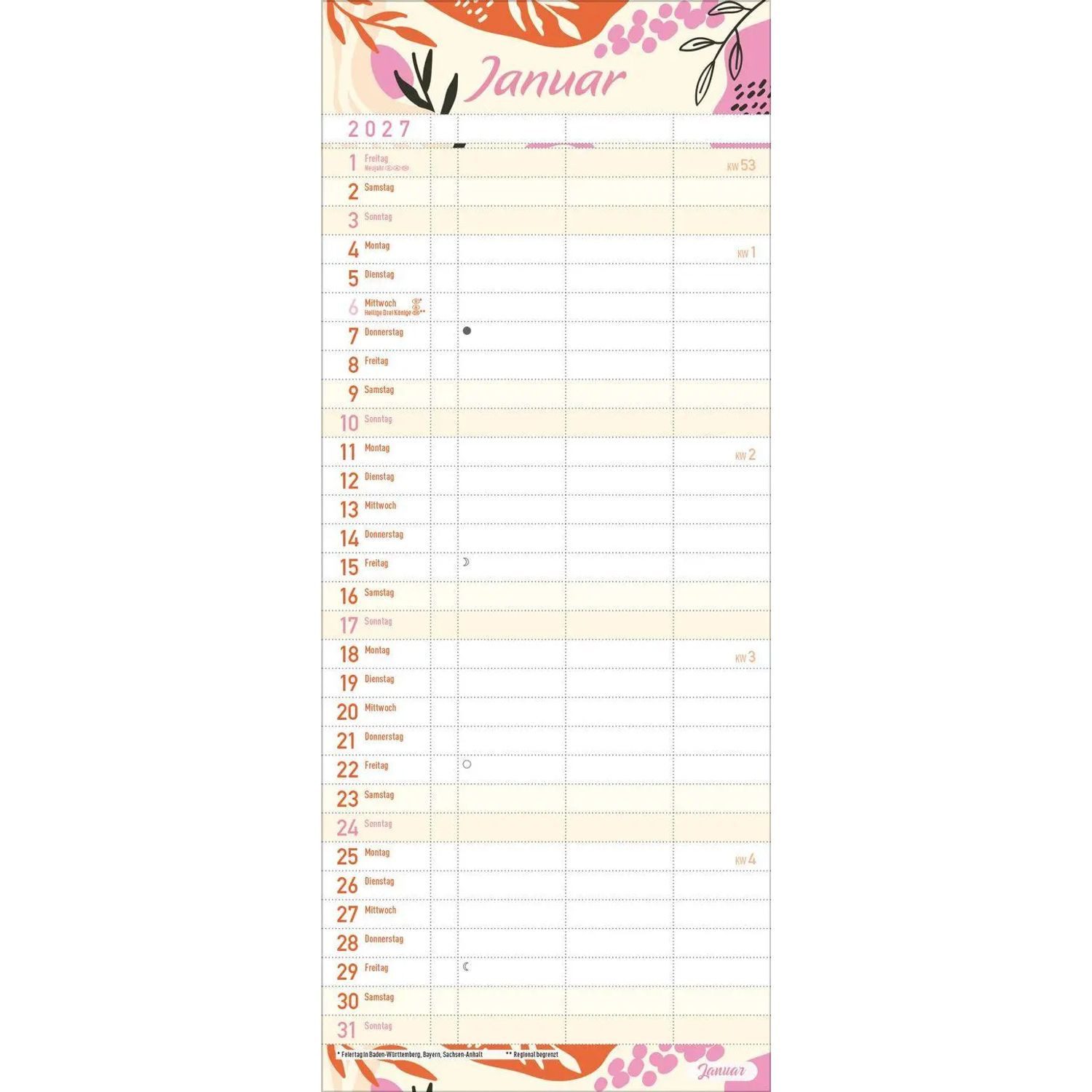 Korsch Verlag Familienkalender Einfach planen 2027