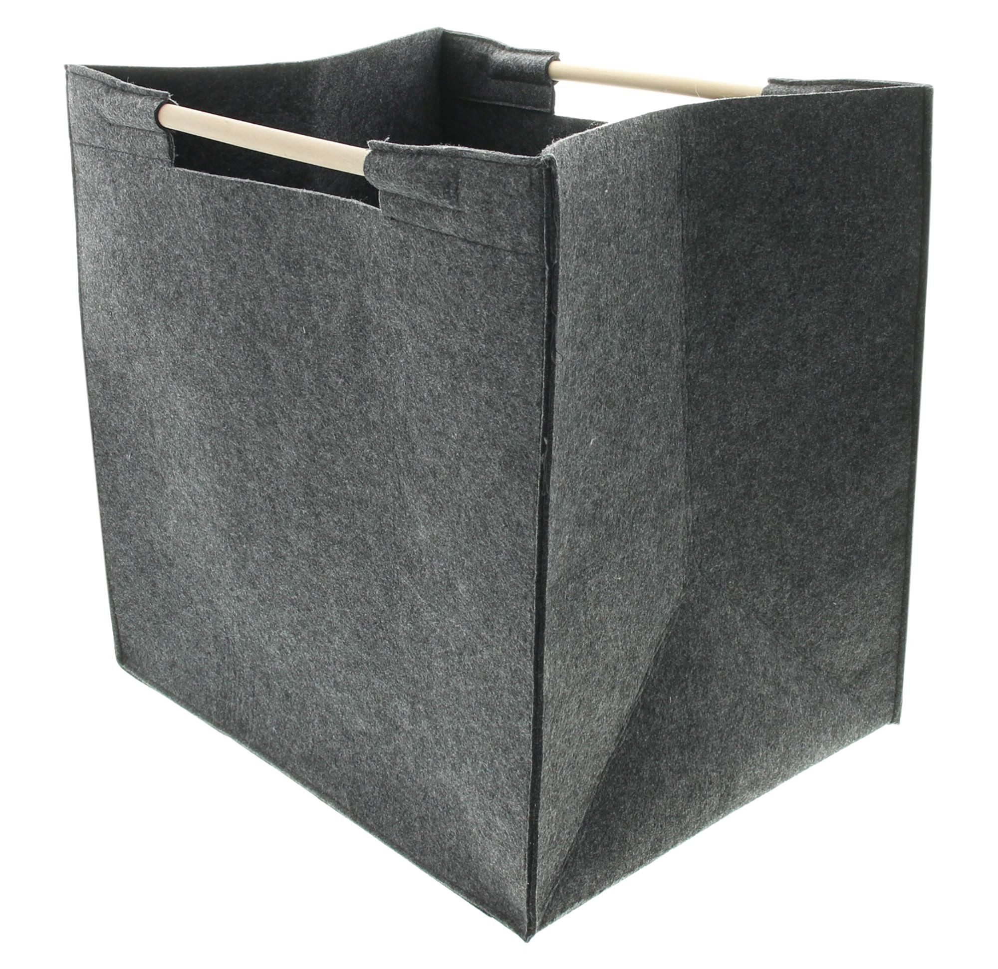 Aufbewahrungskorb "Dark Grey" aus Filz, anthrazit, 45x35 cm groß, Wäschekorb, Filzkorb