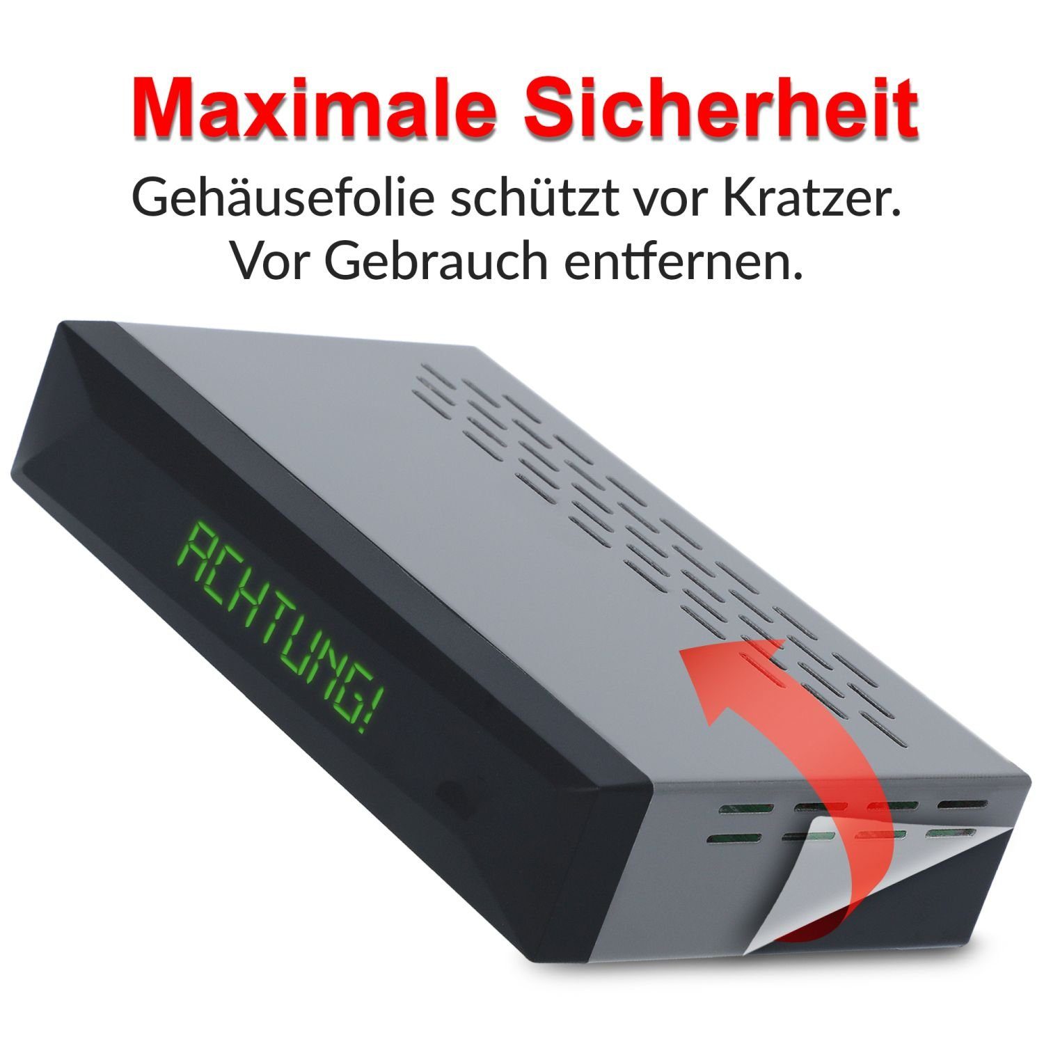 Aufnahmefunktion USB, Timeshift SBOX & Kabel + Plus SAT-Receiver PVR Coaxial - tauglich) HDMI, (PVR, mit RED HDMI SCART, Unicable OPTICUM