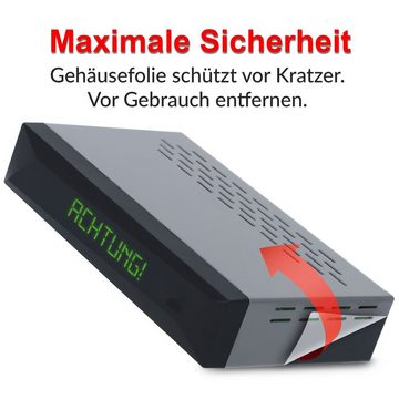 RED OPTICUM SBOX Plus mit PVR Aufnahmefunktion + HDMI Kabel SAT-Receiver (PVR, HDMI, SCART, USB, Coaxial - Timeshift & Unicable tauglich)