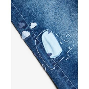 Name It 5-Pocket-Jeans Name It Baby Jungen Jeans mit "Elefant" Patch