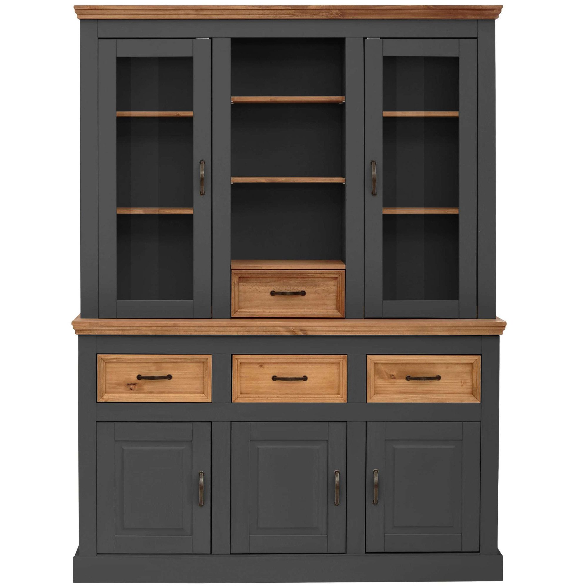 OTTO home Buffet Selma aus massivem Kiefernholz, mit Griffen aus antikisiertem Metall – Bild 5 von 5