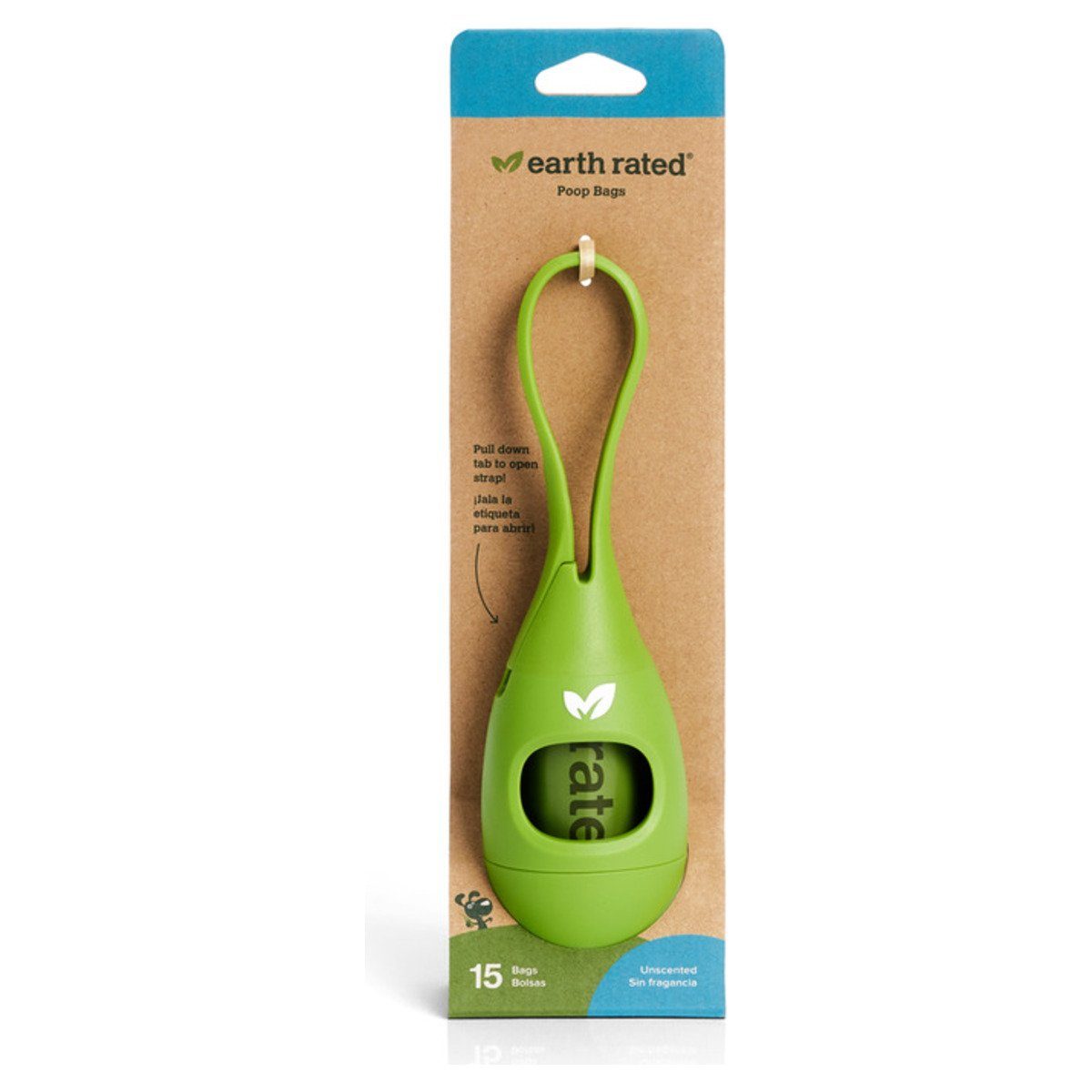 Earth Rated Hundekotbeutel Leinenspender & Kotbeutelhalter inkl. 15 Beutel, ohne Duft