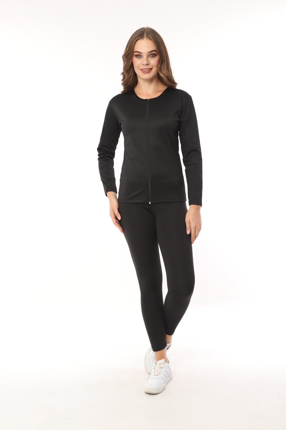 herémood T-Shirt & Langarmshirt Damen-Zipper Langarm günstig online kaufen