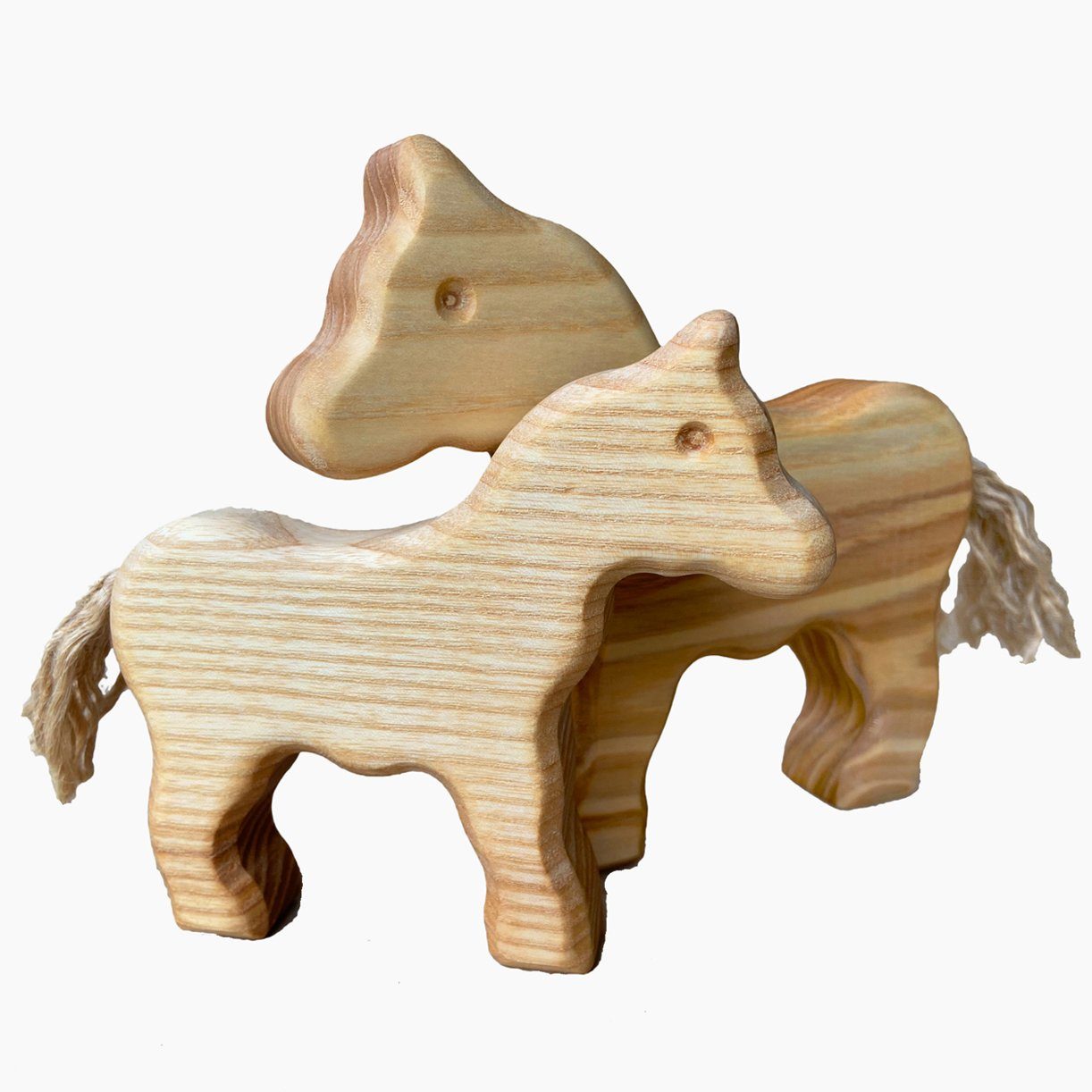 Madera Spielzeuge Greifspielzeug Holzpferd Die 2 kleinen Stromberger (spar set, 1-tlg., 1 pferd mit fohlen), Handwerkskunst aus Westfalen