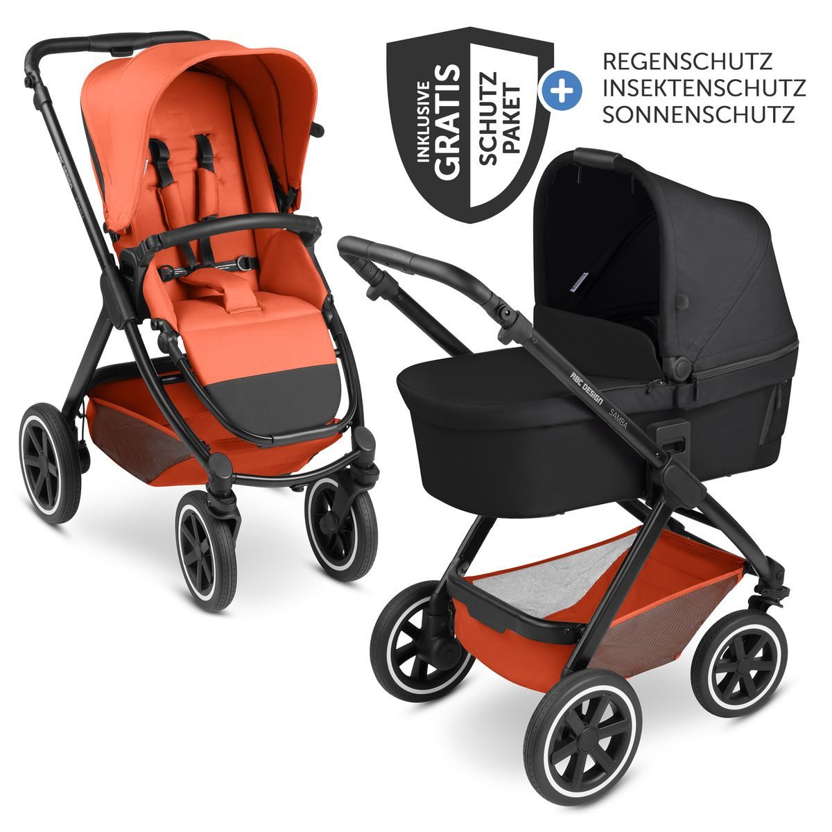 Kombi-Kinderwagen Samba - Carrot