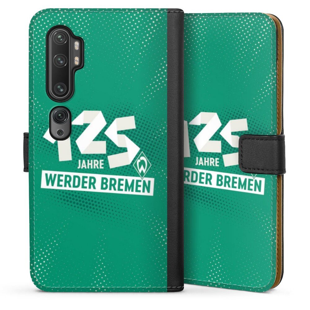 DeinDesign Handyhülle 125 Jahre Werder Bremen Offizielles Lizenzprodukt, Xiaomi Mi Note 10 Hülle Handy Flip Case Wallet Cover Handytasche Leder