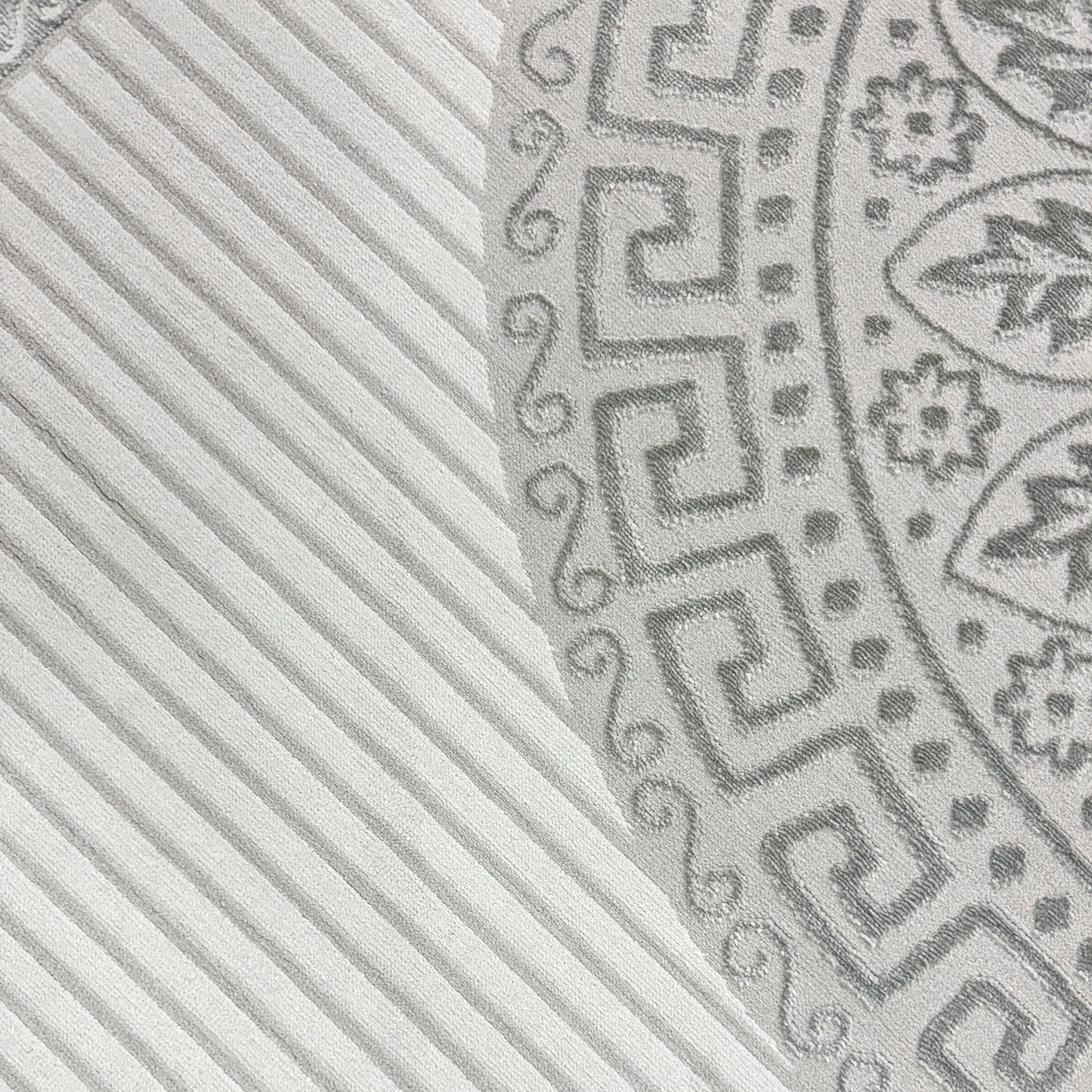 TeppichHome24 Designteppich Dekorative Motivstruktur, rechteckig, Höhe: 8 mm, pflegeleicht, strapazierfähig, für Fußbodenheizung geeignet – Bild 5 von 5