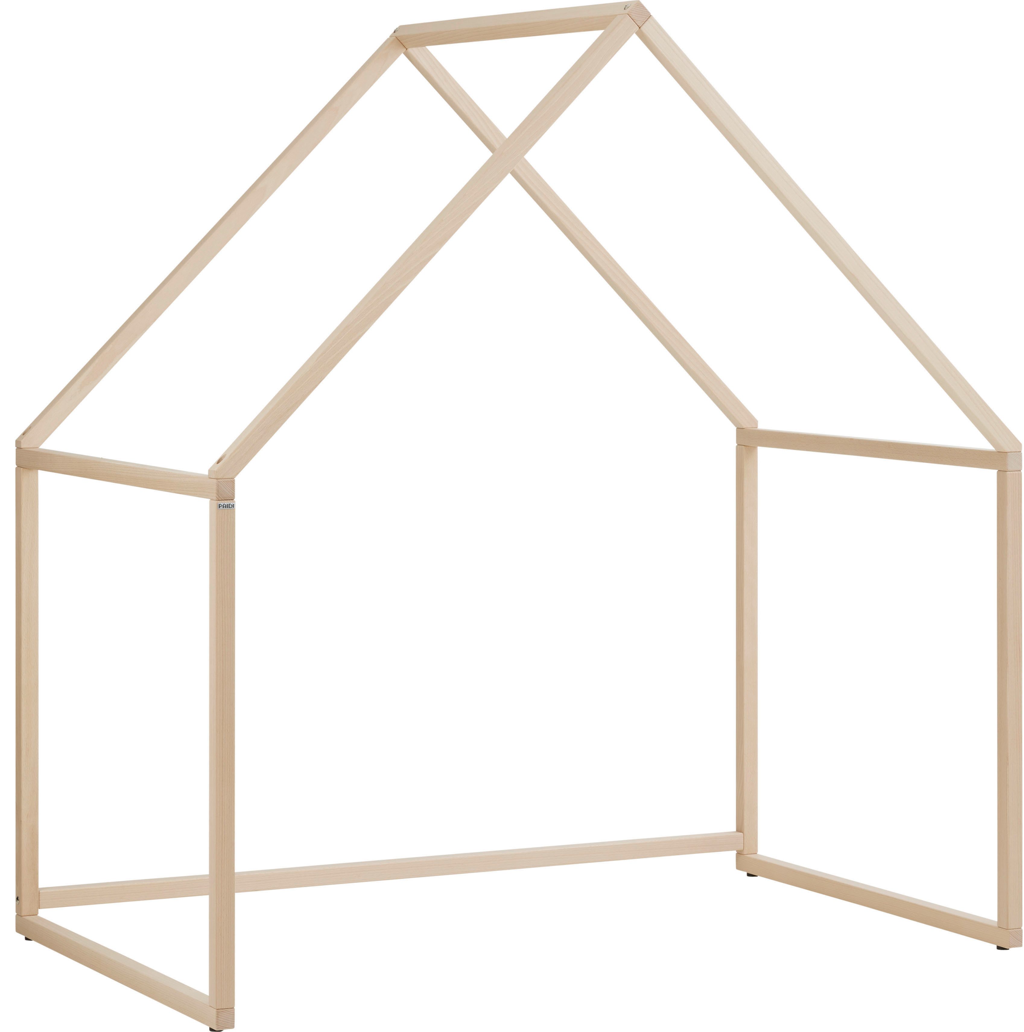 PAIDI Hausbett Little House aus Buche Massivholz, pflegeleicht, langlebig (B/H/T ca. 158/170/97cm), Vielseitig nutzbar - Spielhaus, Leseecke, Kaufladen