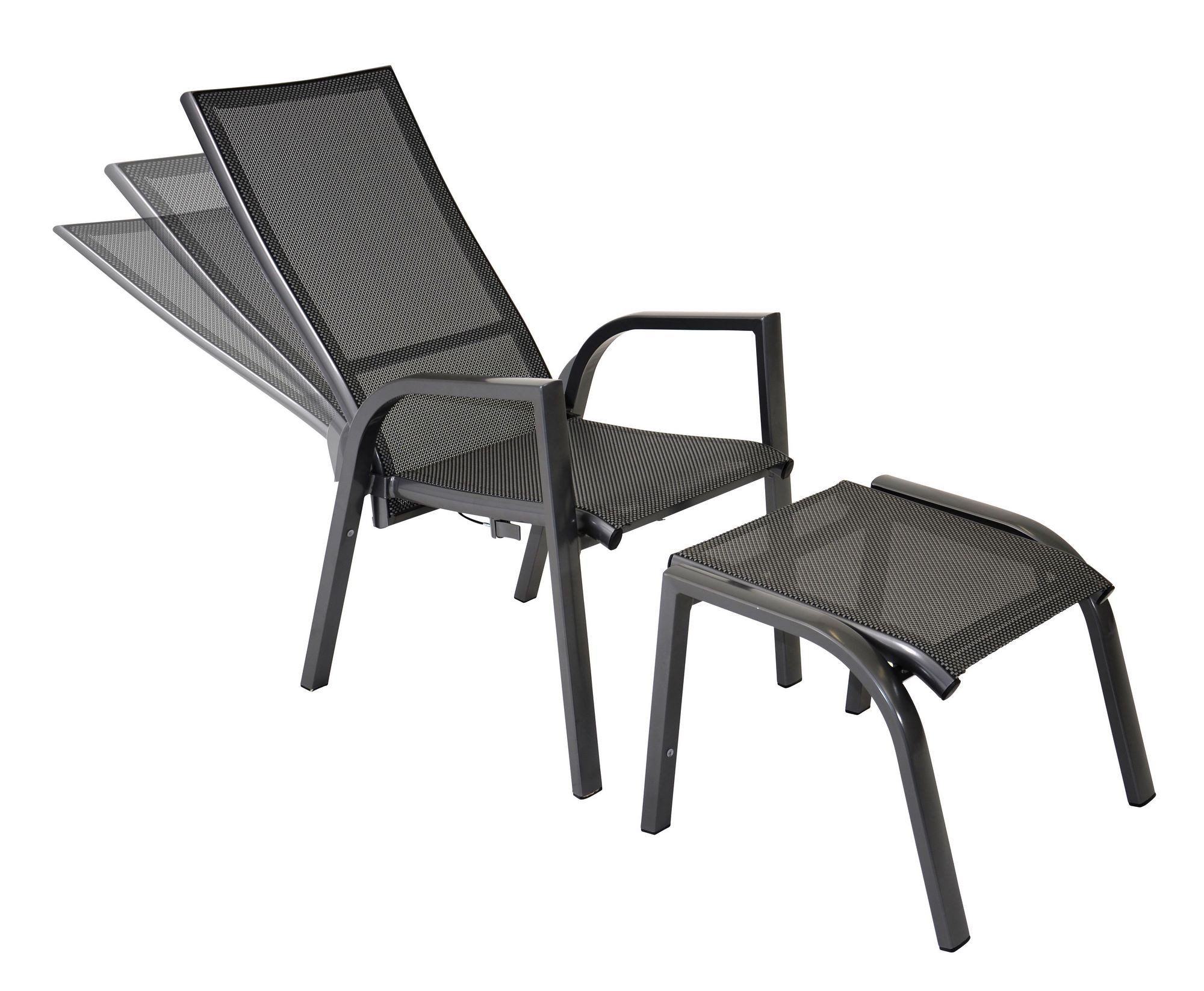 Lesli Living Gartenstuhl Lesli Living Fußhocker Mojito Negro