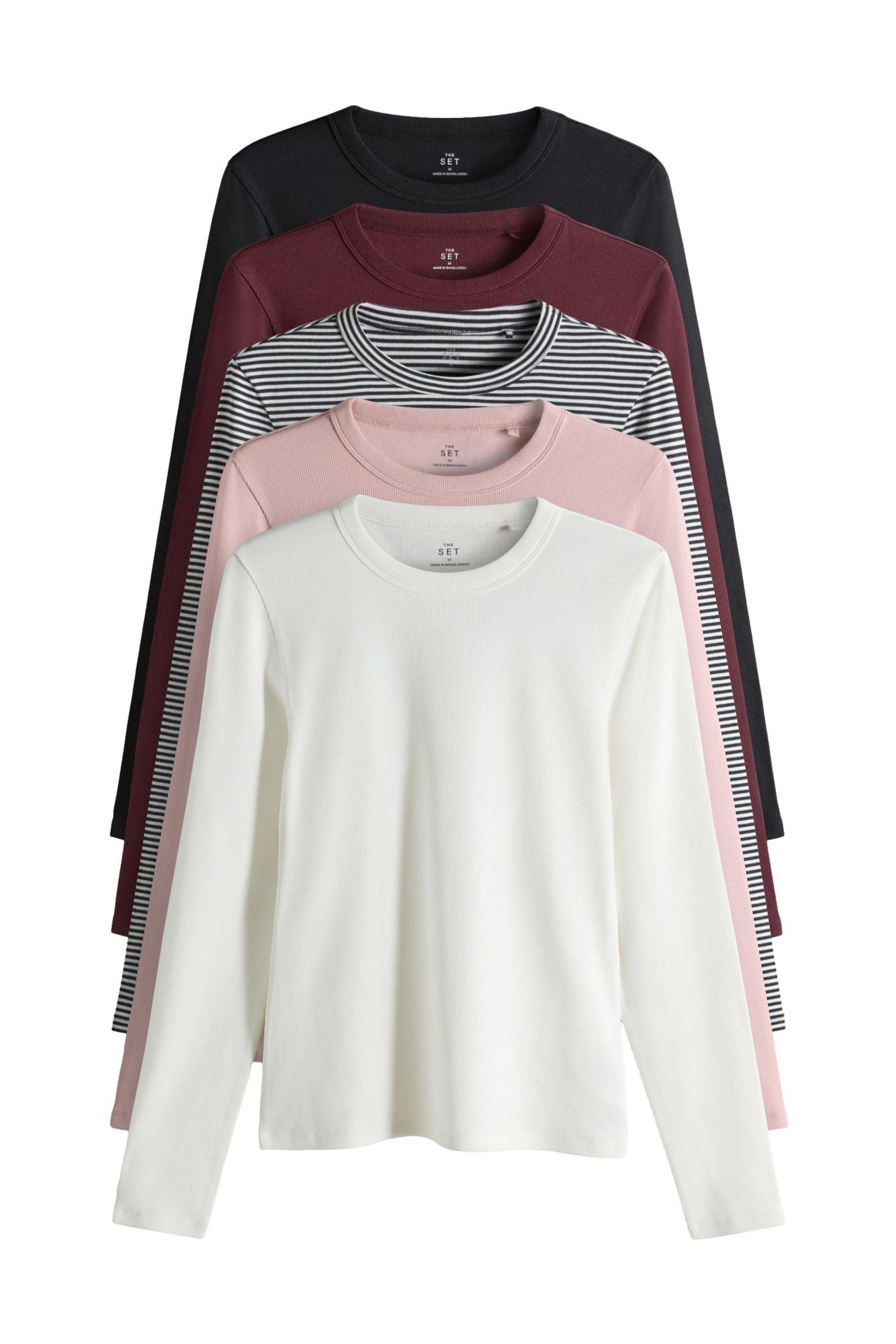 The Set Langarmshirt The Set gerippte günstig online kaufen
