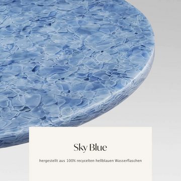 MAGNA Atelier Beistelltisch LONDON mit GLASKERAMIK, Ablagetisch rund, nachhaltig, Side Table, Metallgestell, 43x50cm
