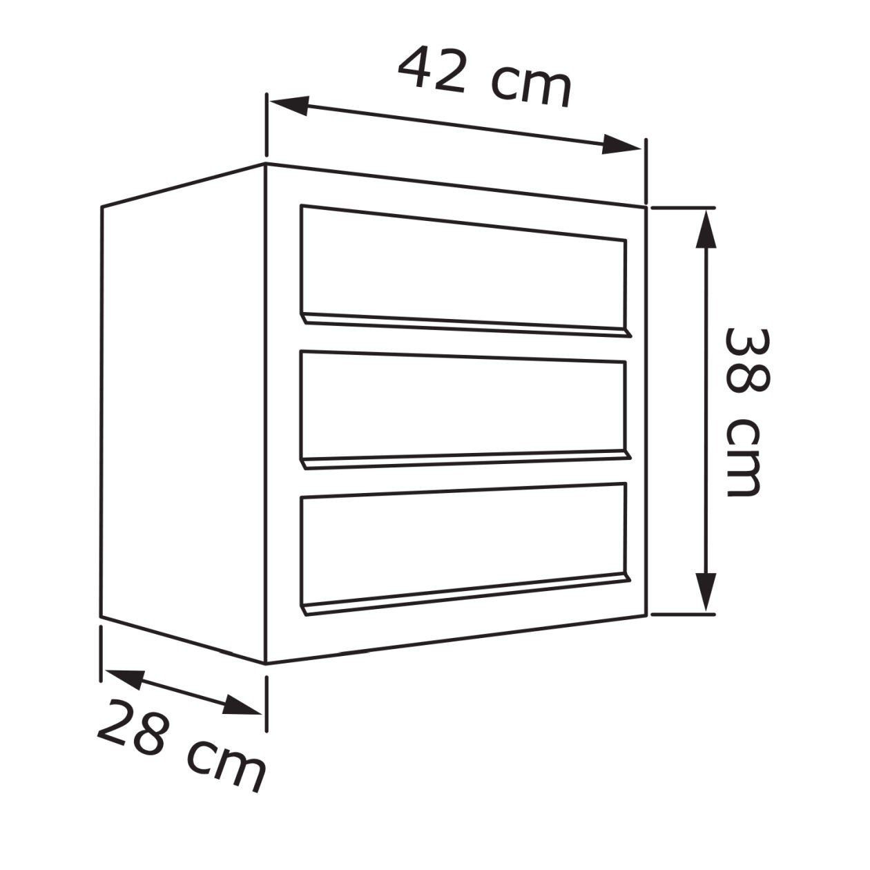 Bravios Briefkasten Briefkasten Cube Three for Schwarz