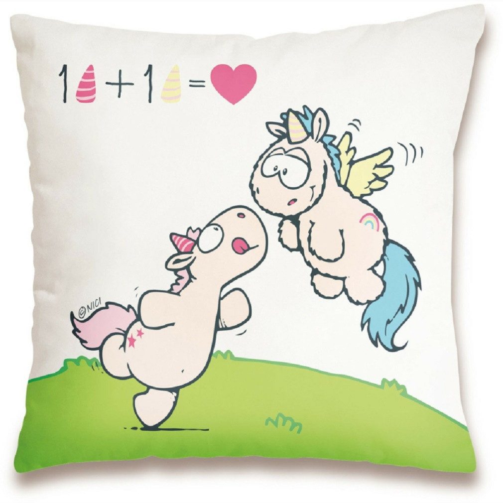 Herding Young Collection Декоративные подушки Nici Pummeleinhorn Декоративные подушки Подушки Gr. 37/37 cm bunt, kinder kissen Baby deko Подушки