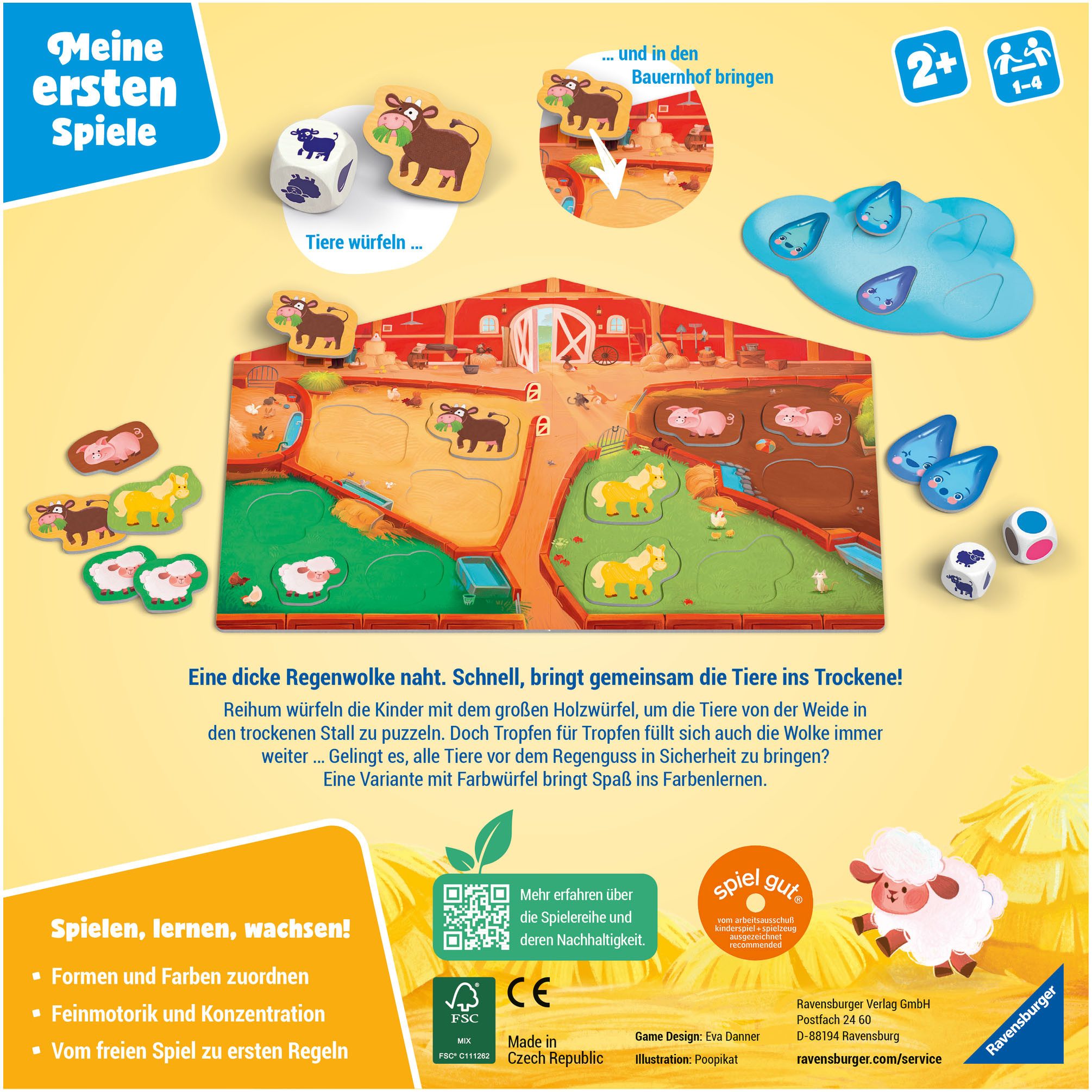 Ravensburger Spiel Unser Bauernhofspiel, Kinderspiel, Made in Europe