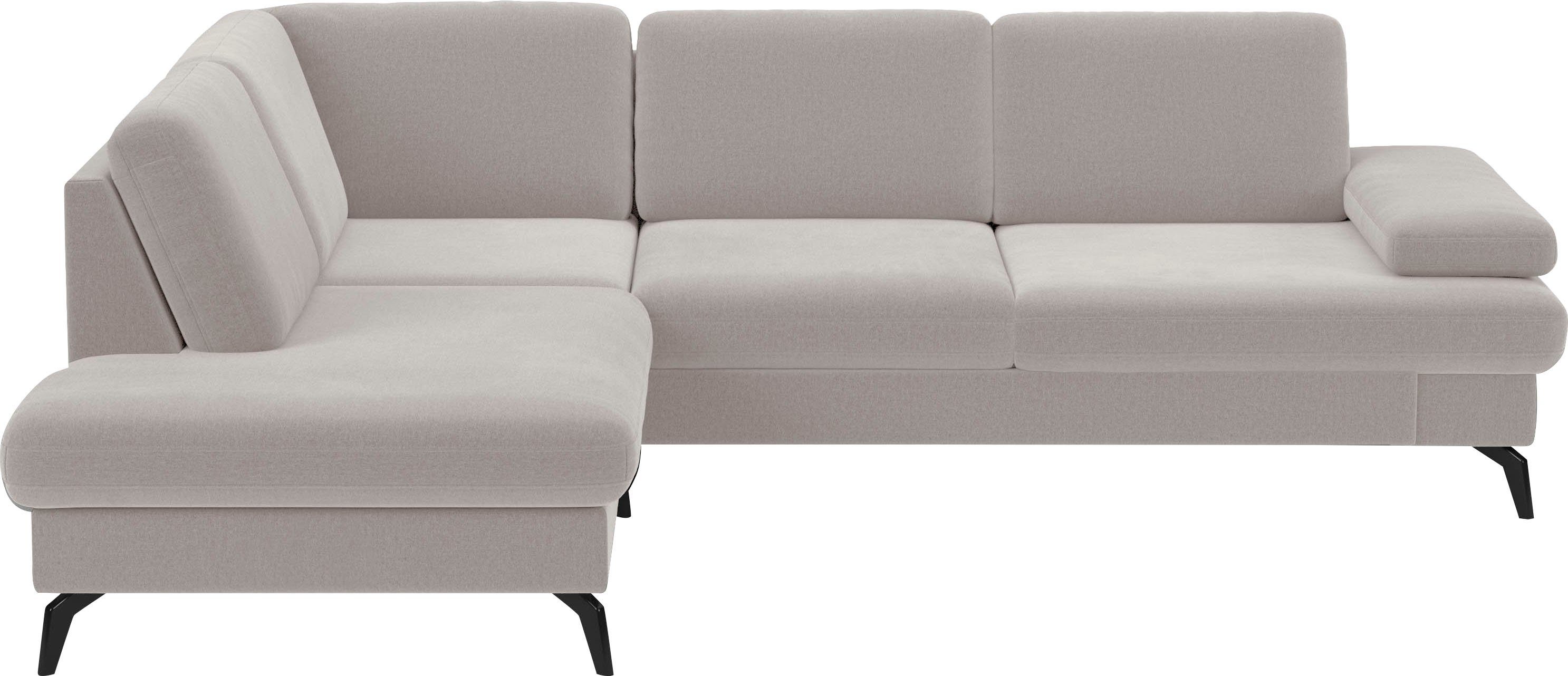 sit&more Ecksofa Morris L-Form, inkl. Sitztiefenverstellung, wahlweise mit Armteilverstellung, Bettfunktion & Bettkasten