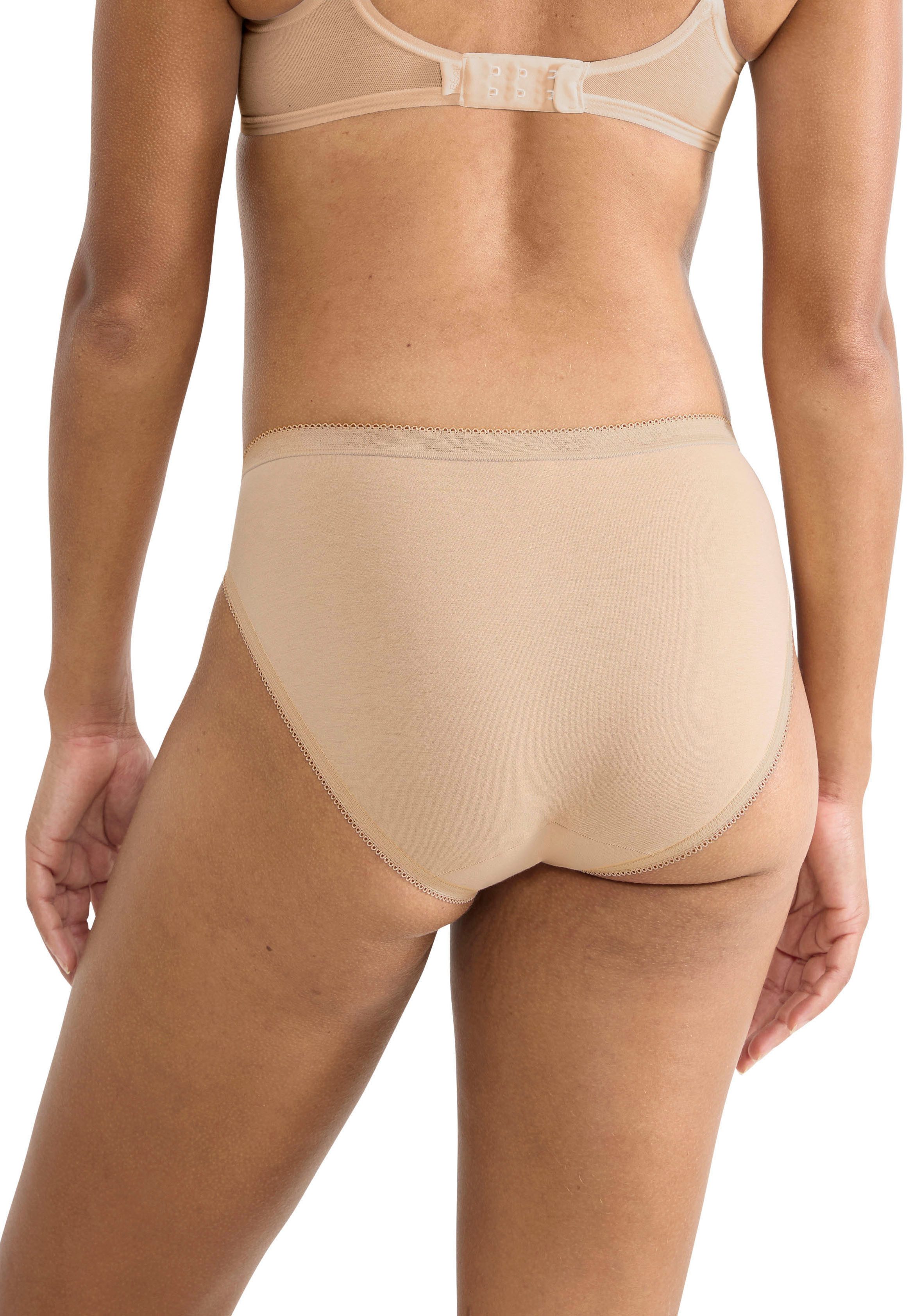sloggi Tai-Slip Basic+ (2er Pack) perfekter Sitz, Baumwollmix, elastisch, weiche Nähte