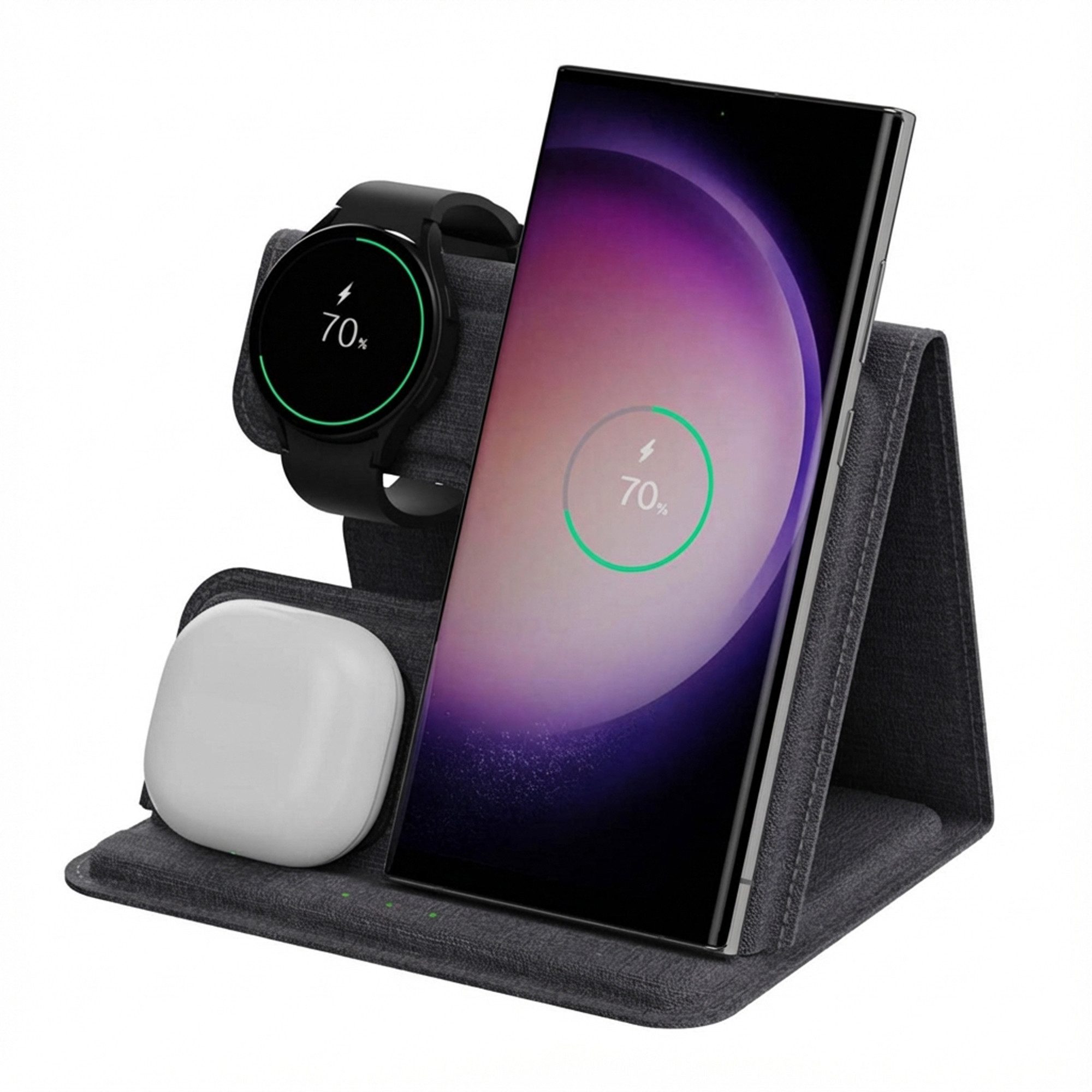 imoshion imoshion 3-in-1 Faltbares kabelloses Ladegerät Samsung - Galaxy Phone Wireless Charger (1-tlg)