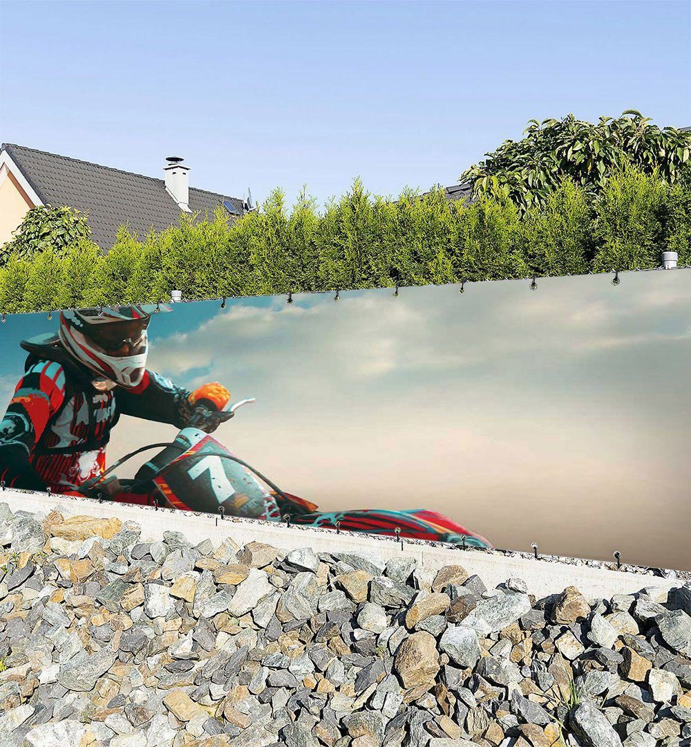 Sichtschutzzaunmatten Zaunbanner Motocrossfahrer Sichtschutz Garten Zaun