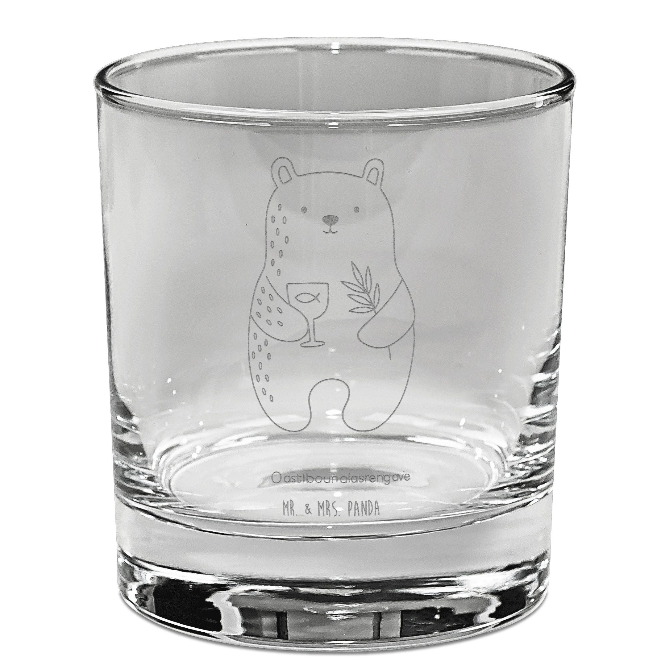 Mr. & Mrs. Panda Whiskyglas Bär Konfirmation, Whiskey Glas, Transparent, Teddy, Gravur Whiskyglas, Premium Glas, Whiskyglas mit Gravur Whiskey Glas Gravur Whiskyglas
